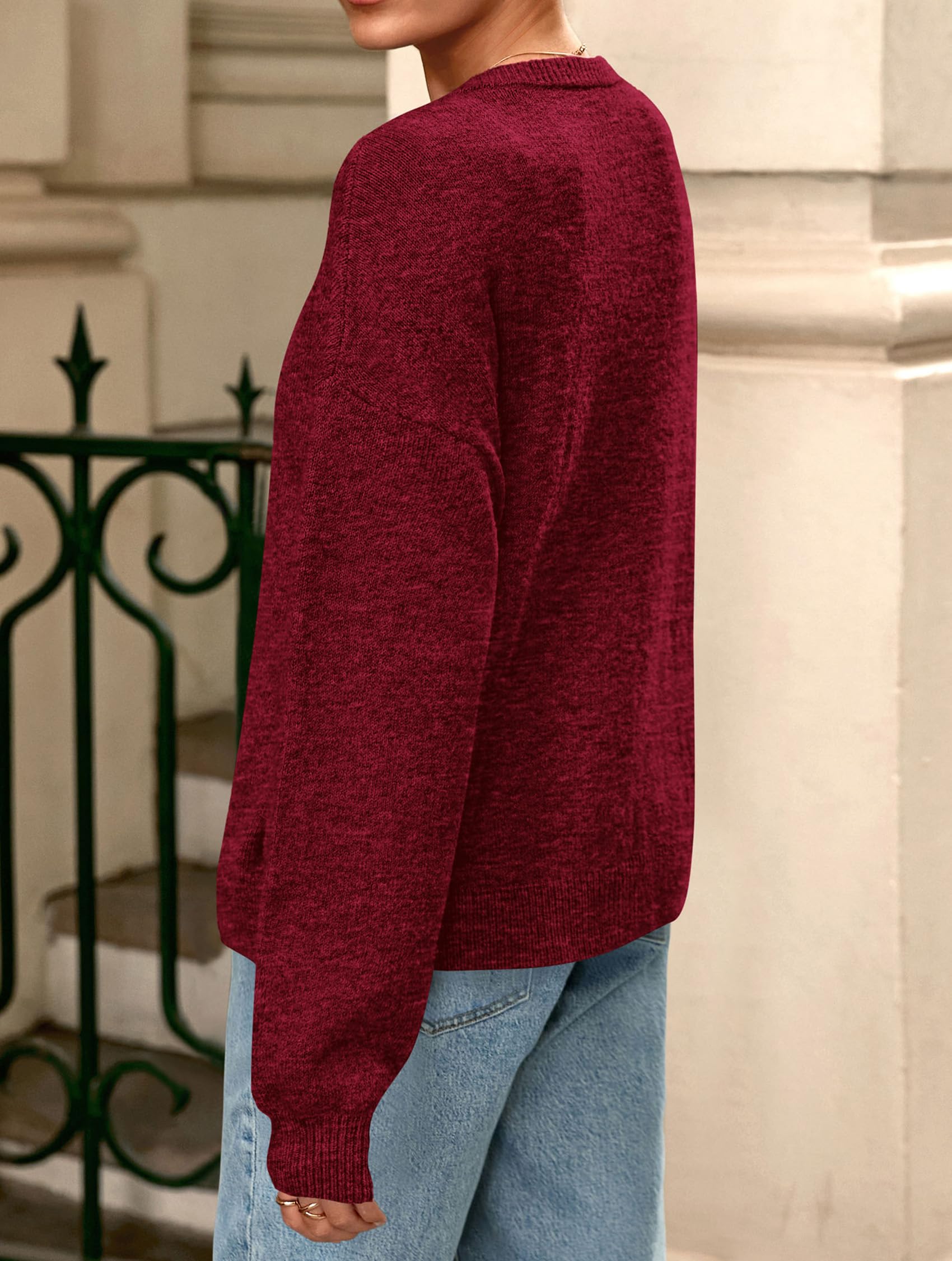 Womens Long Sleeve Cardigan Sweaters Button Down Knit Tops
