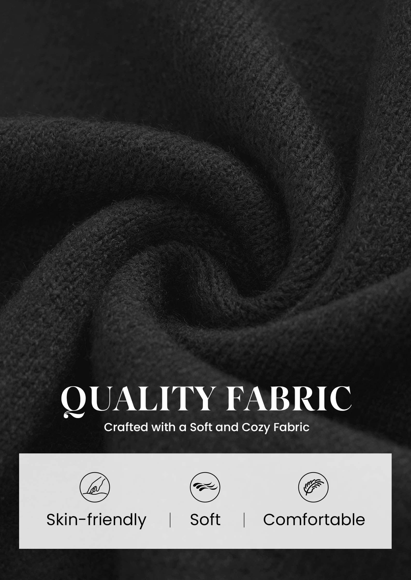 Womens Crewneck Fall Sweaters Pullover Tops,Black,S