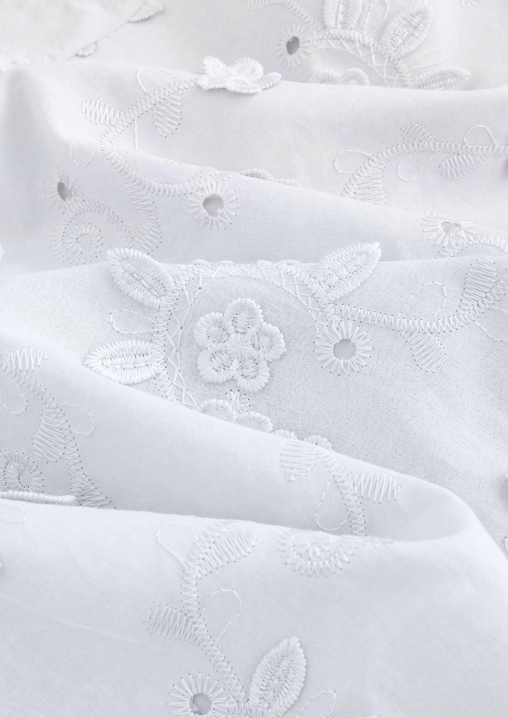 Women's Floral Embroidered Button Down Shirts Work Blouses