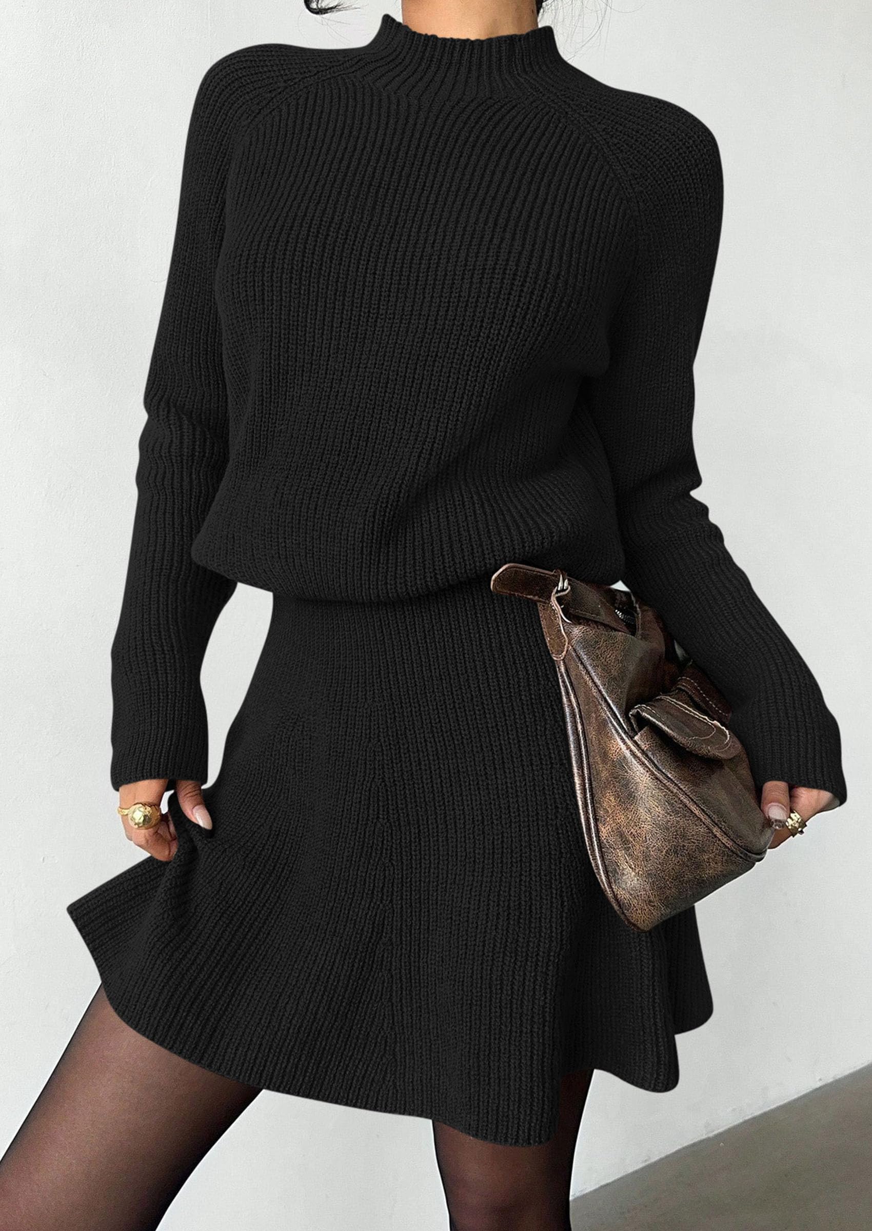 Women's Fall 2 Piece Outfits Matching Sweater Skirt Sets