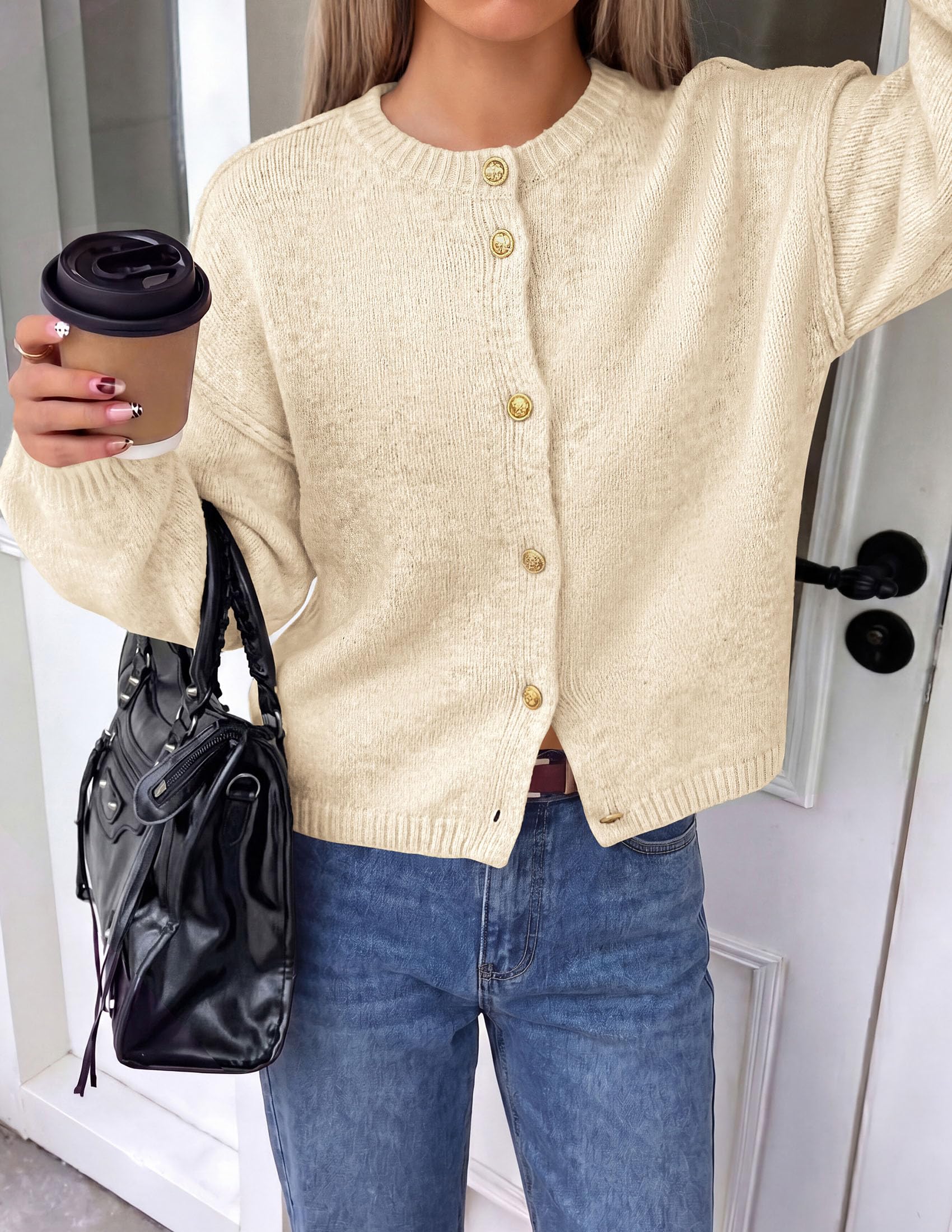 Women's Oversized Cardigan Sweaters Chunky Knit Fall Outfits