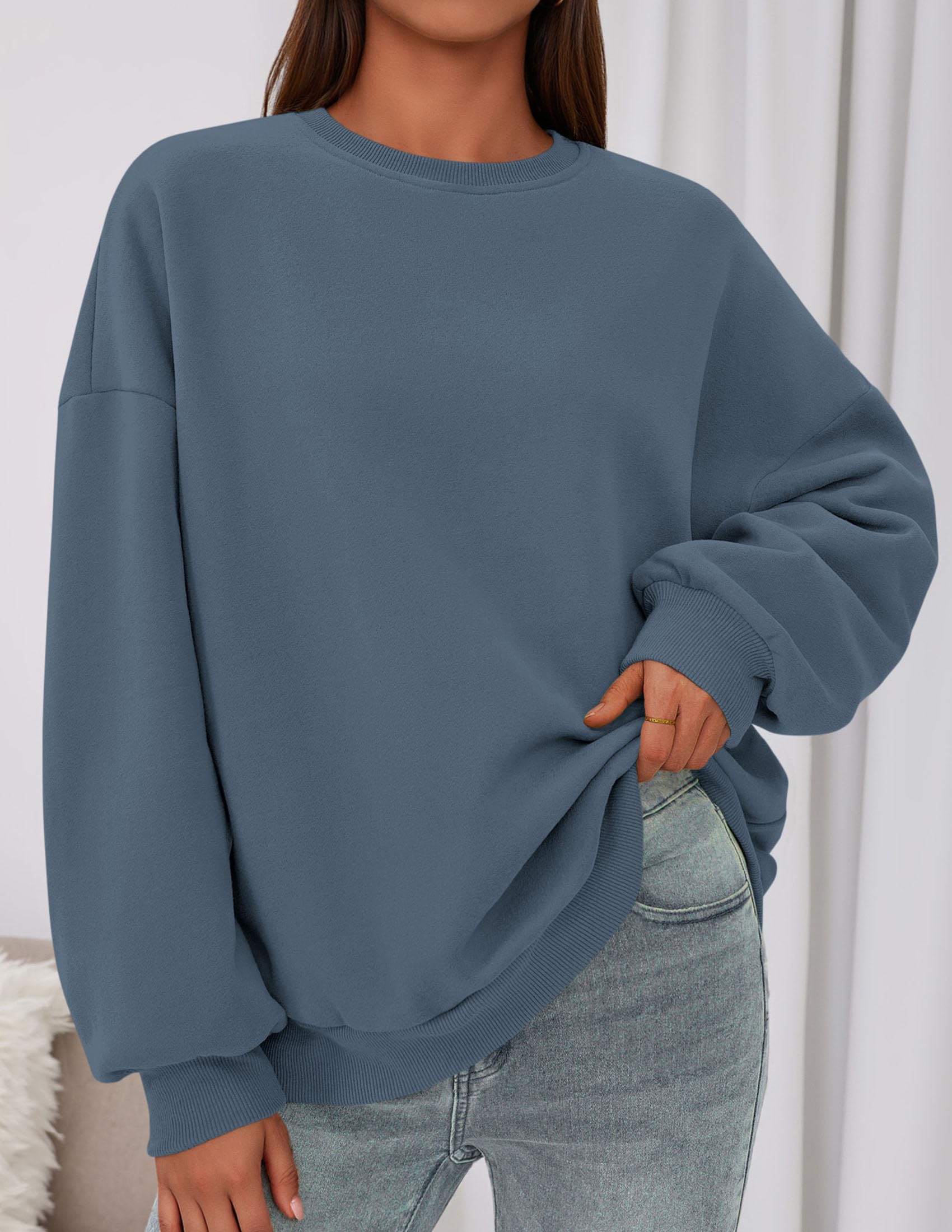 Womens Oversized Crewneck Sweatshirt 2026 Fall Outfits