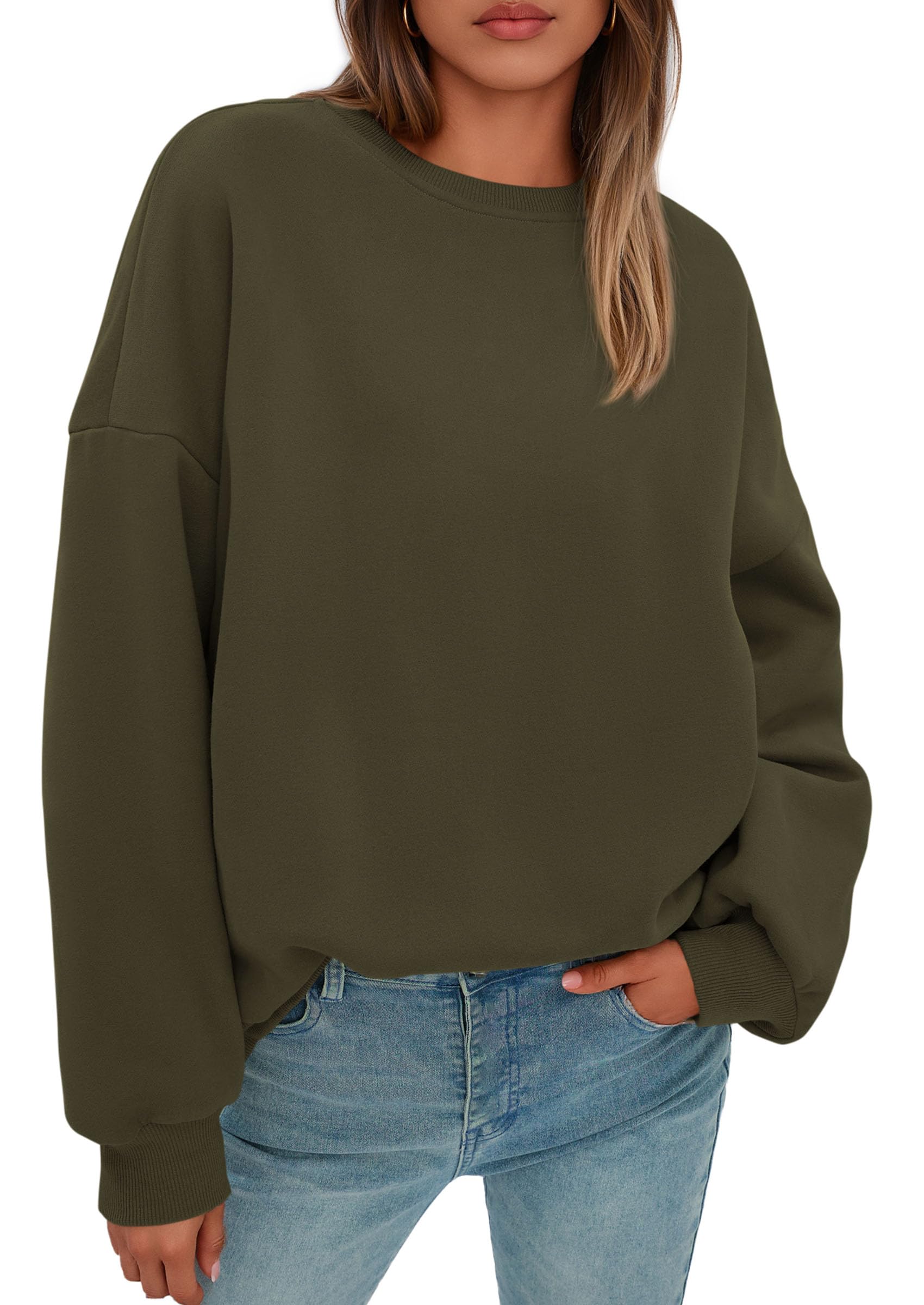 Womens Oversized Crewneck Sweatshirt 2026 Fall Outfits