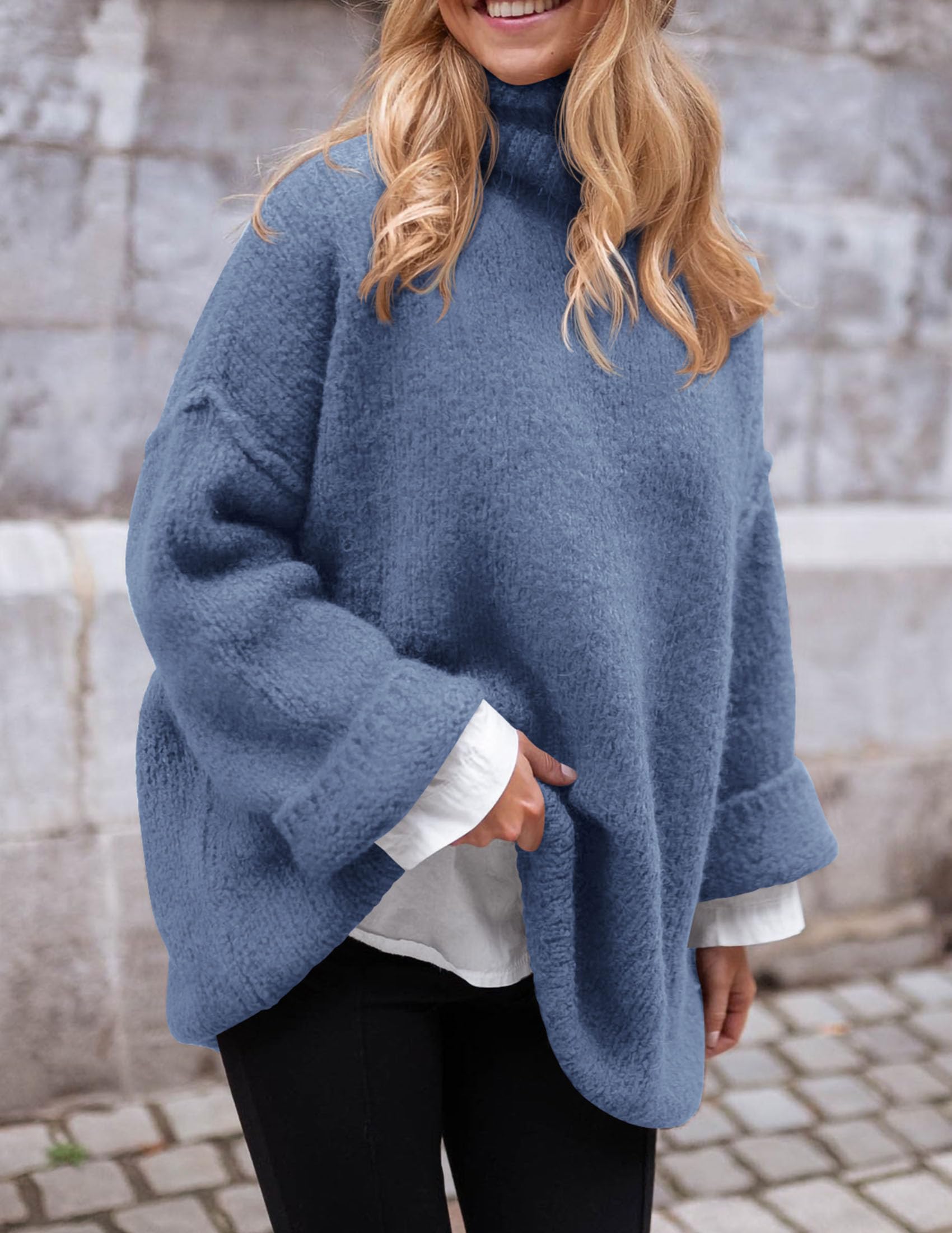 Women's Cozy Chunky Knit Oversized Fall Turtleneck Sweaters