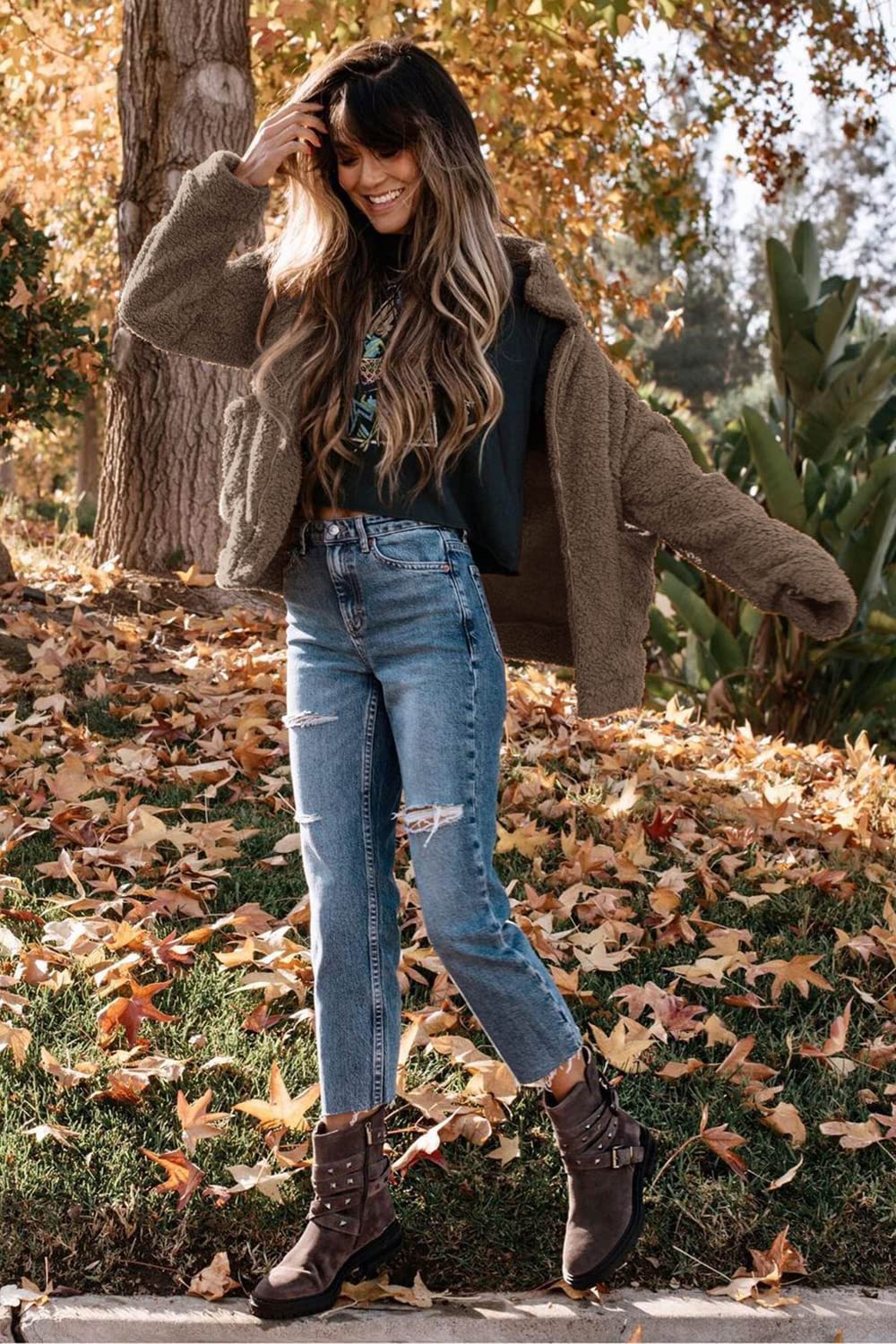 Oversized Sherpa Fleece Jacket Women's Winter Coats Outerwear