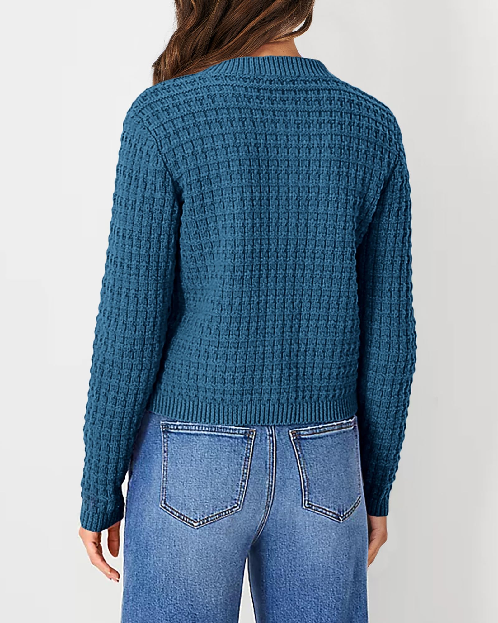 Women's Fall Lightweight Cardigan Sweaters Blue