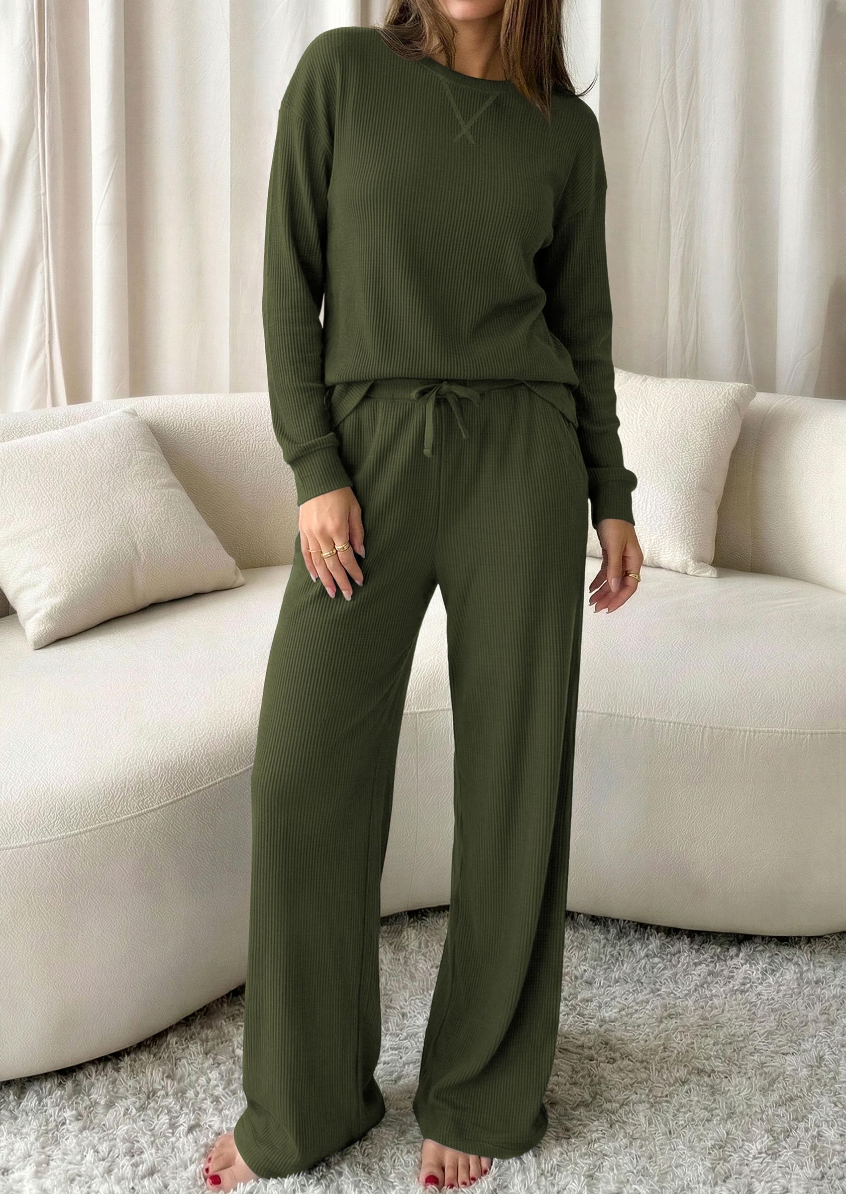 Women Matching Lounge Sets Fall 2 Piece Airport Travel Outfit