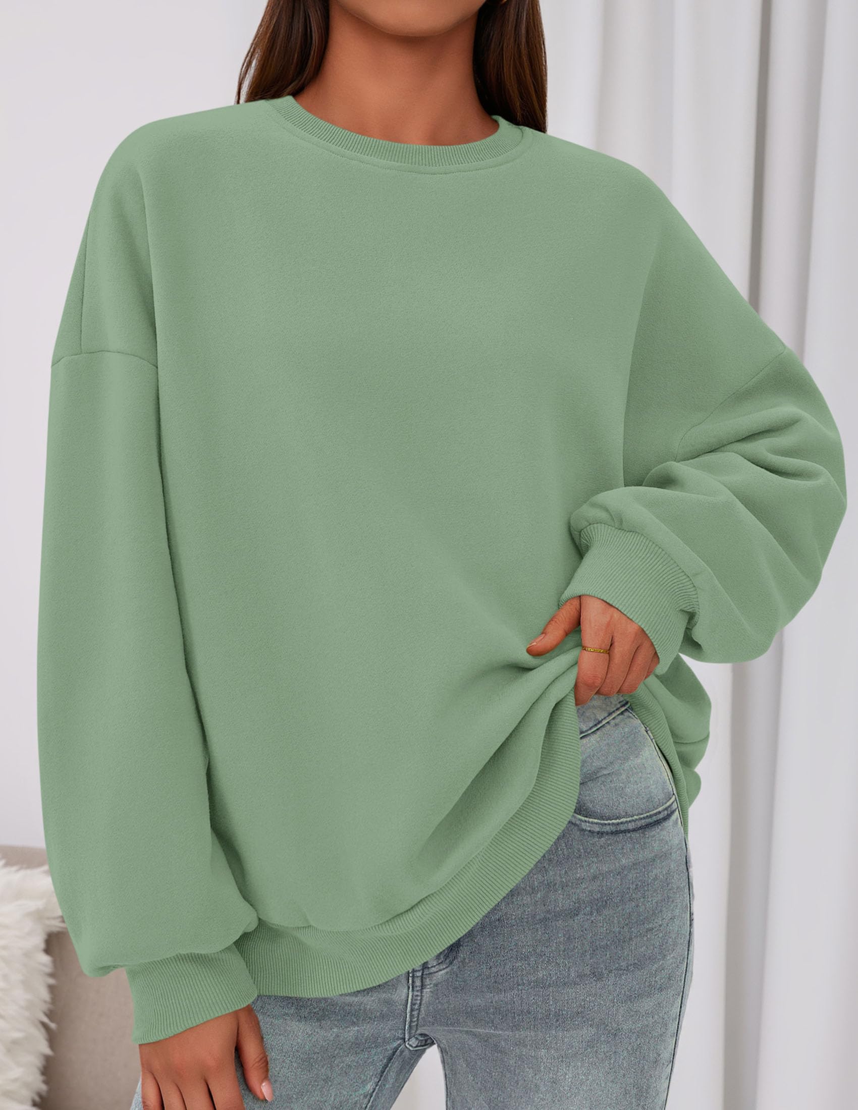Womens Oversized Crewneck Sweatshirt 2026 Fall Outfits