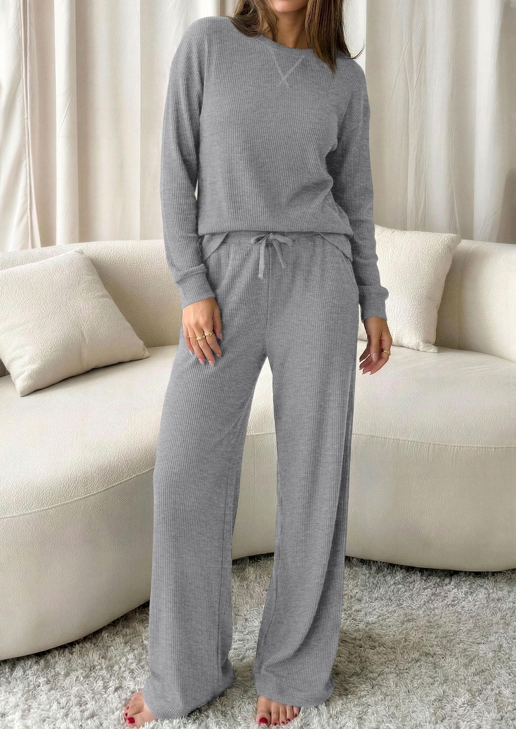 Women Matching Lounge Sets Fall 2 Piece Airport Travel Outfit
