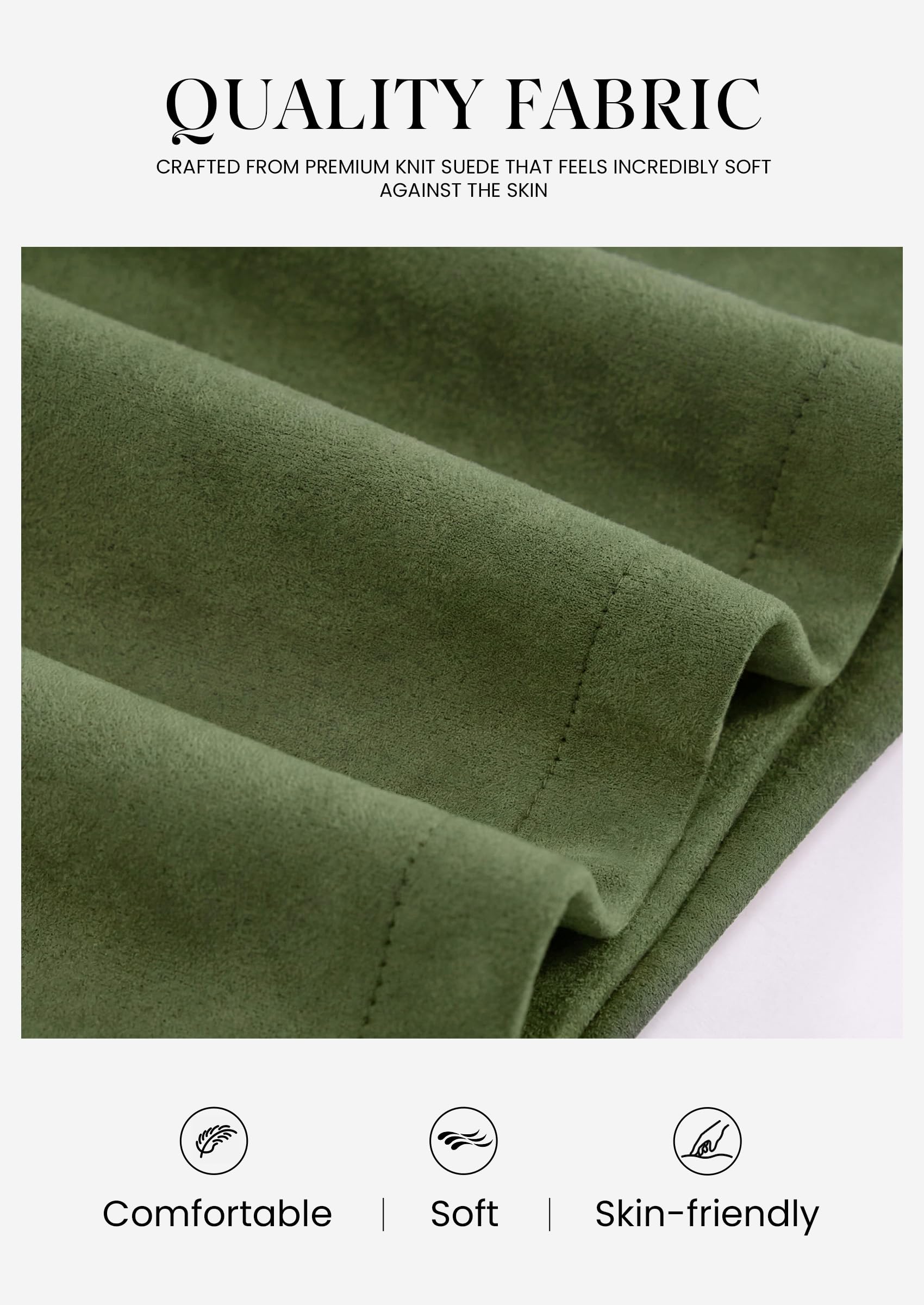 Womens High Waisted Mini Skirts Fall Faux Suede Wrap Skort