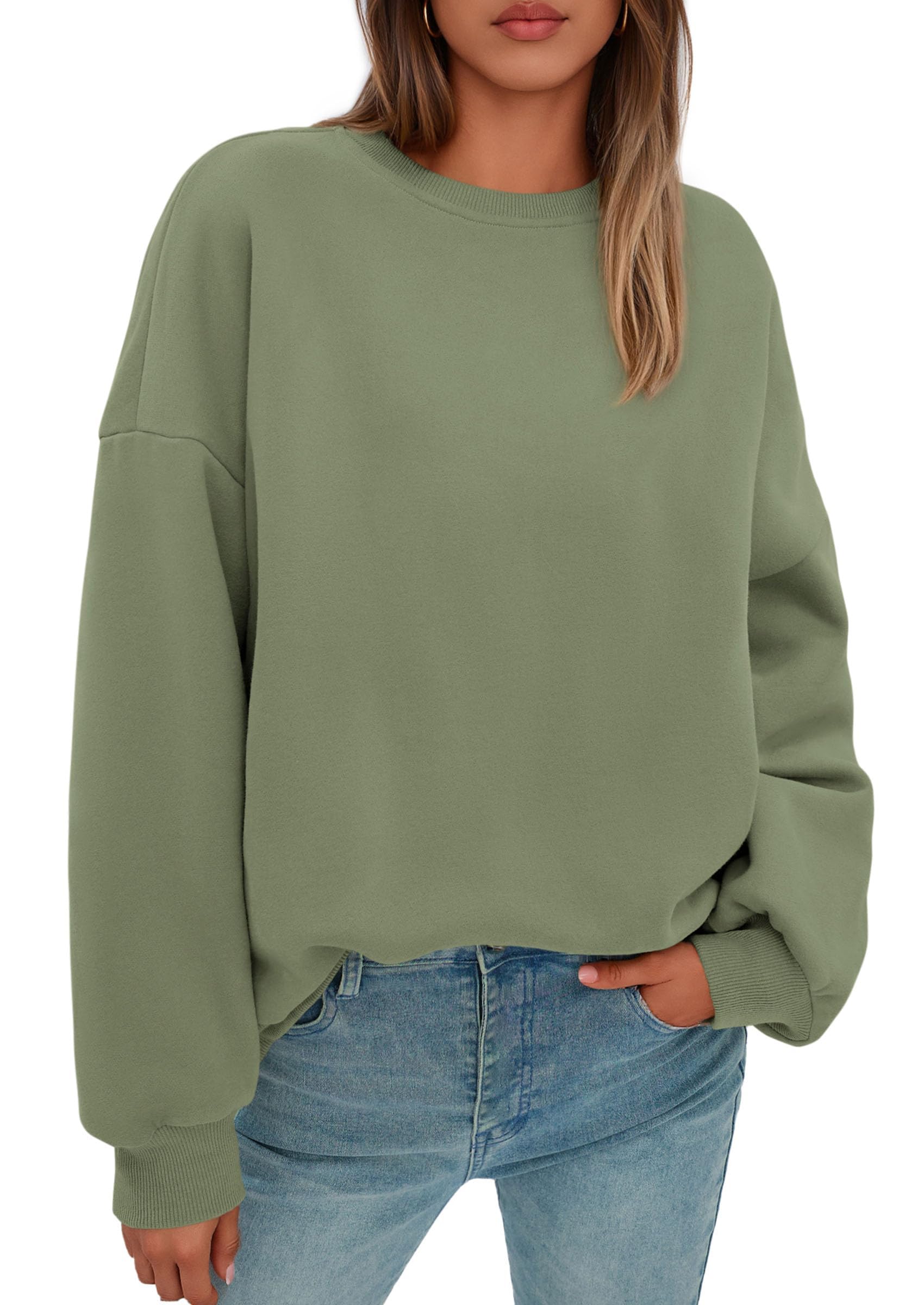 Womens Oversized Crewneck Sweatshirt 2026 Fall Outfits