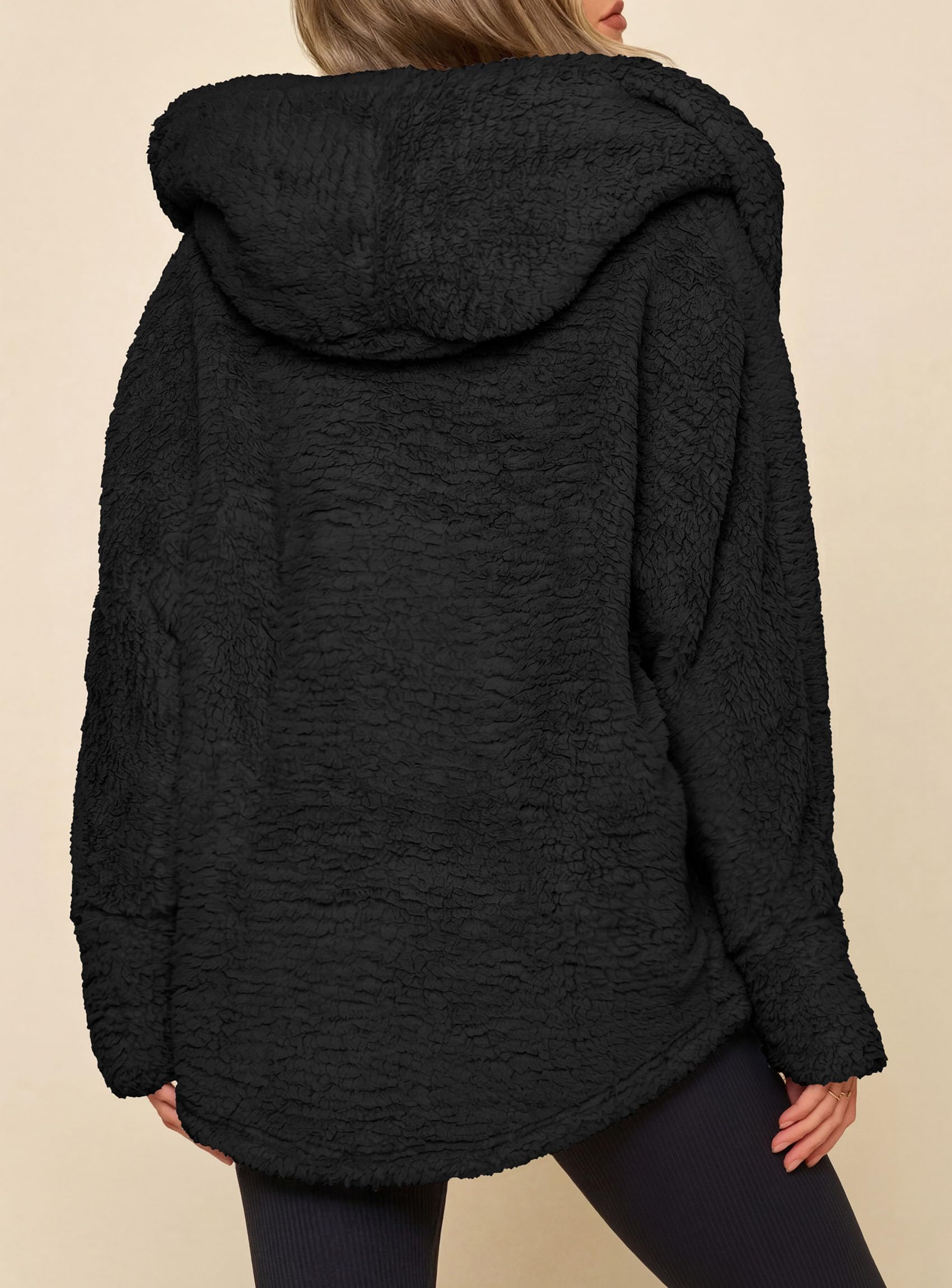 Women's Winter Warm Coats Hooded Faux Fur Sherpa Jacket