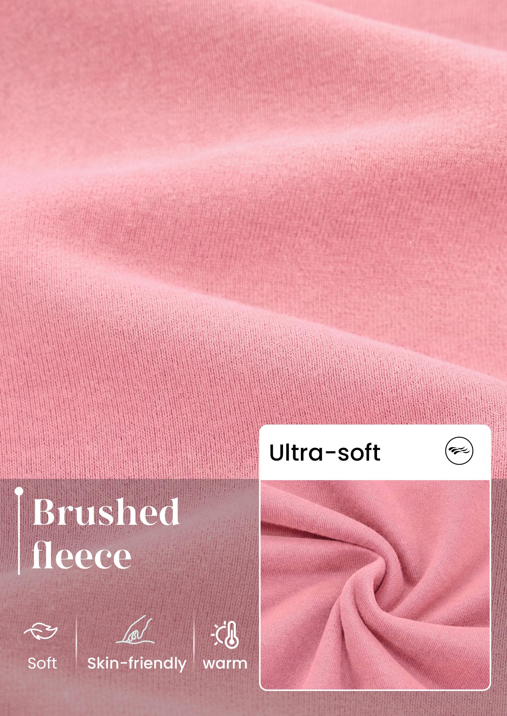 Womens Oversized Hoodies Side Slit Sweatshirts Pink,S