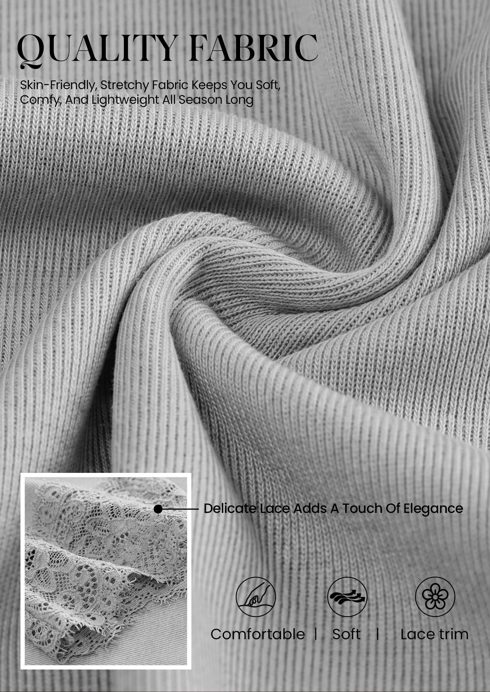Long Sleeve Shirts for Women Lace Top V Neck Fall Outfits Grey