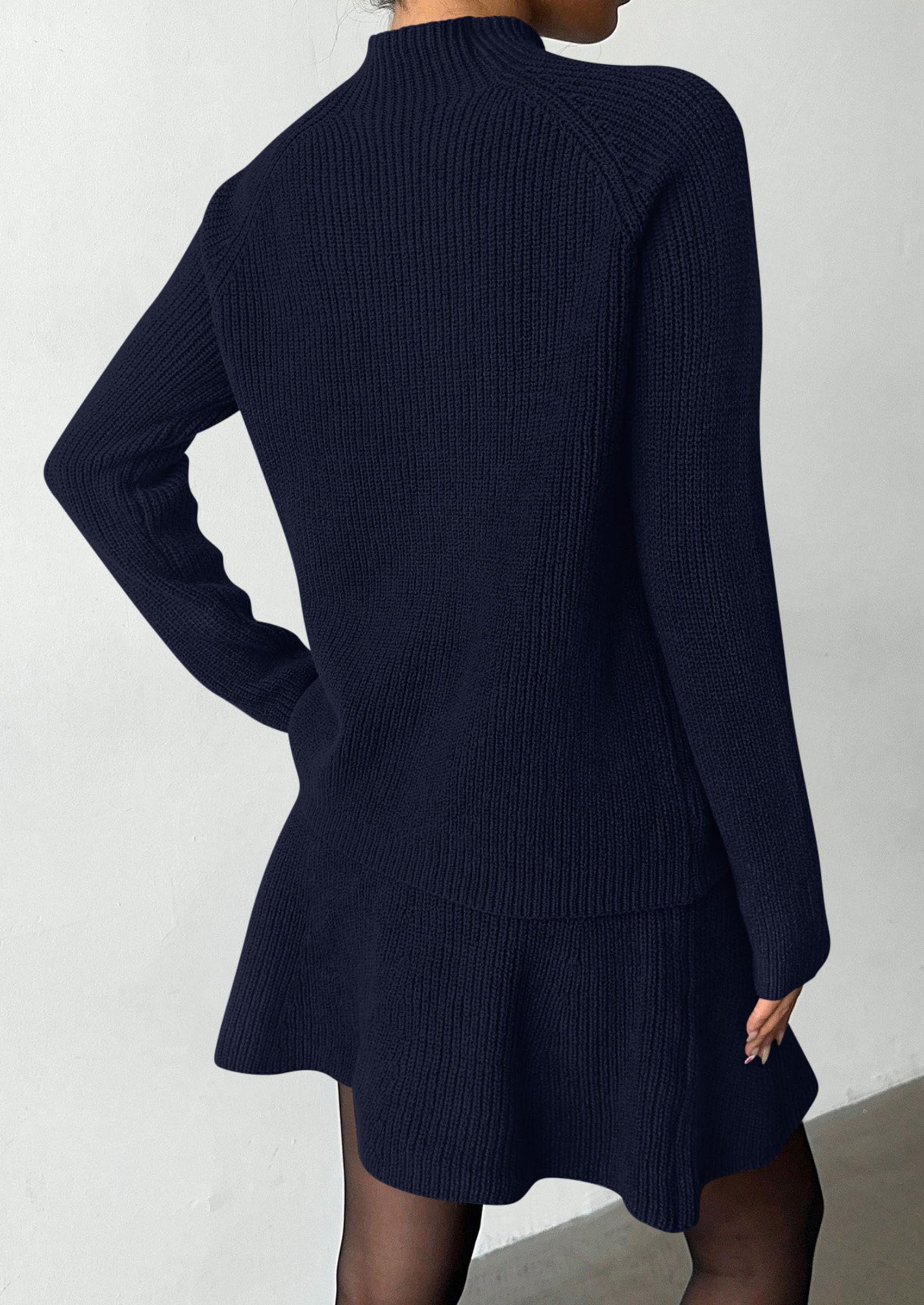 Women's Fall 2 Piece Outfits Matching Sweater Skirt Sets