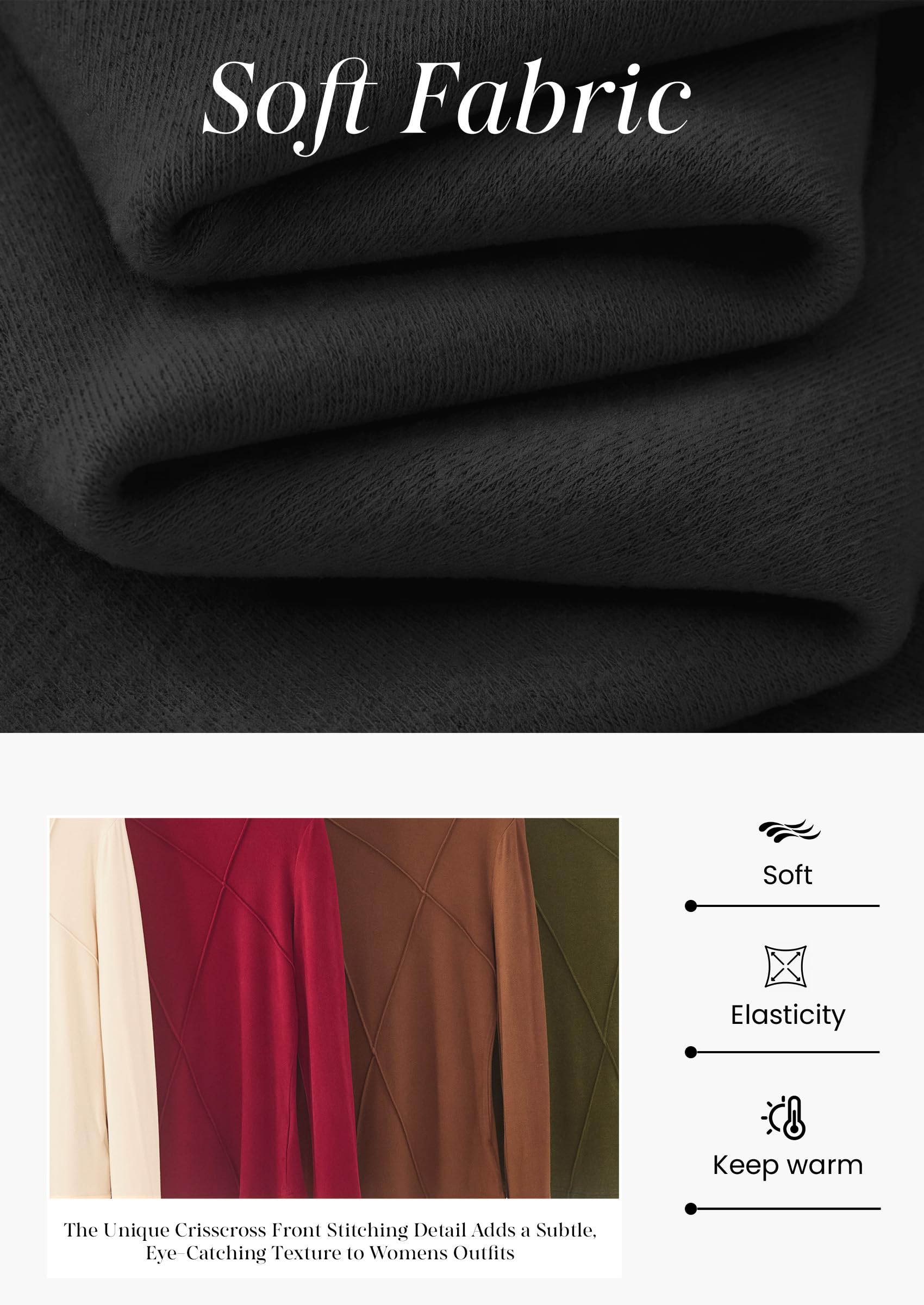 Women's Mock Neck Long Sleeve Shirts Underscrub Fall Tops