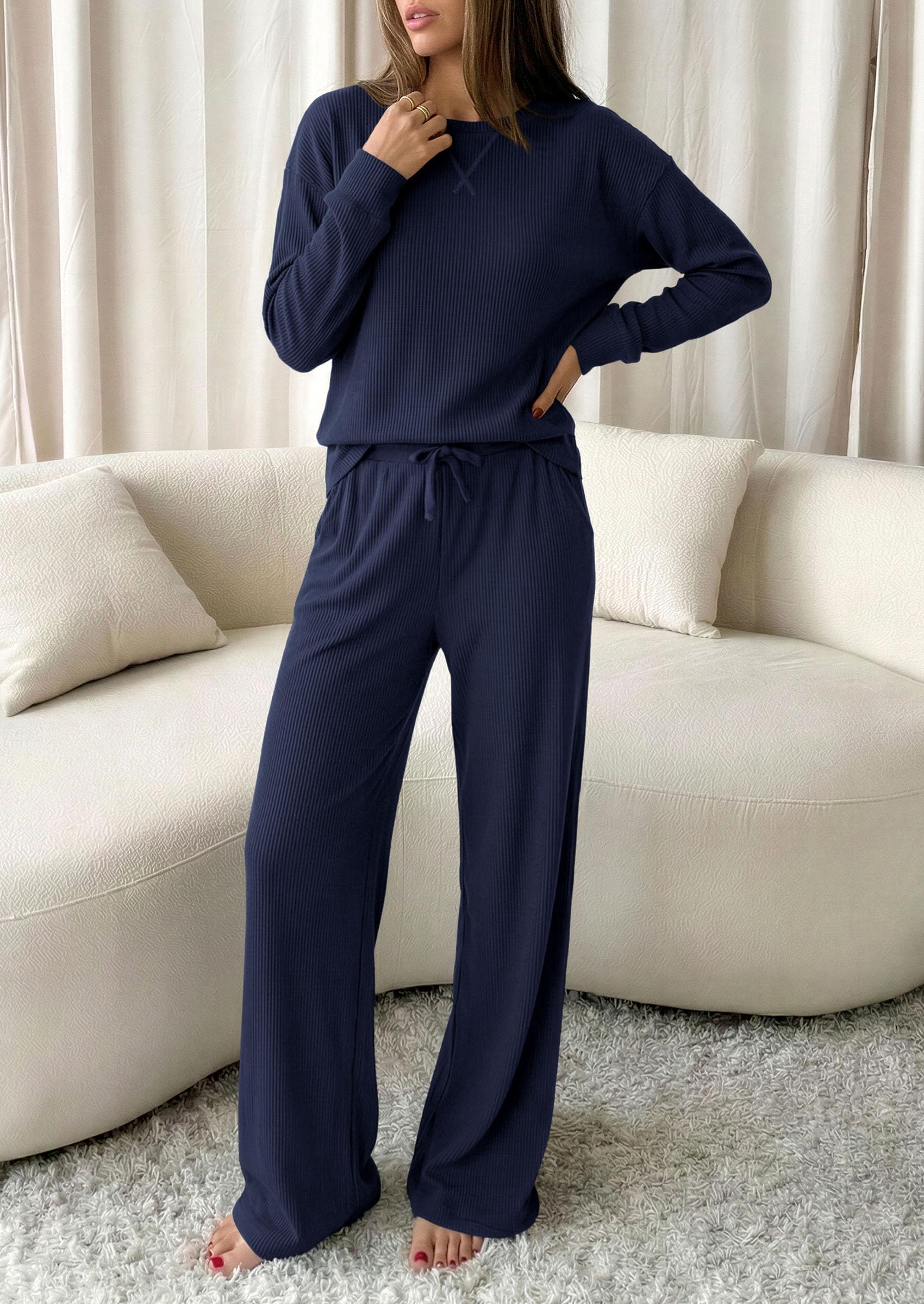 Women Matching Lounge Sets Fall 2 Piece Airport Travel Outfit