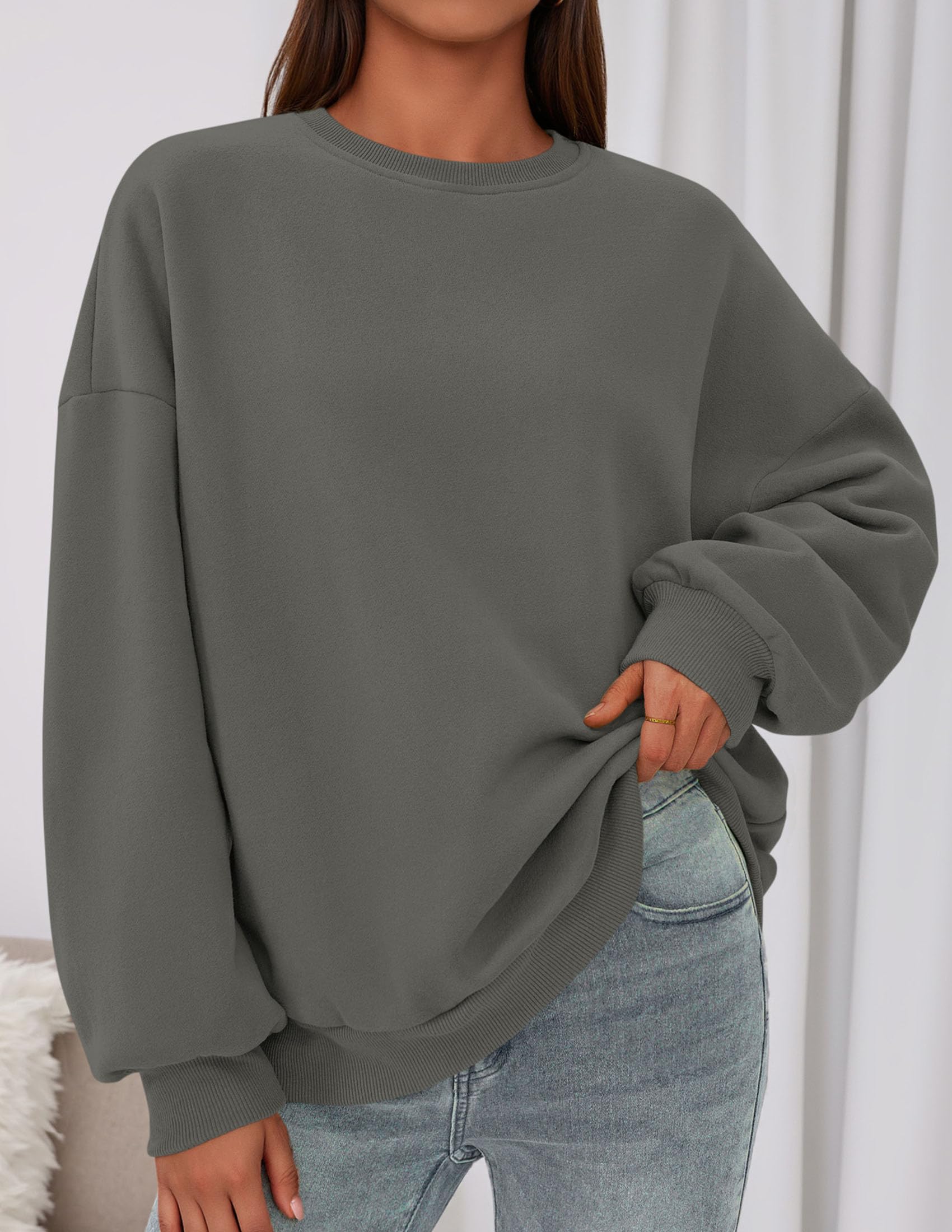 Womens Oversized Crewneck Sweatshirt 2026 Fall Outfits