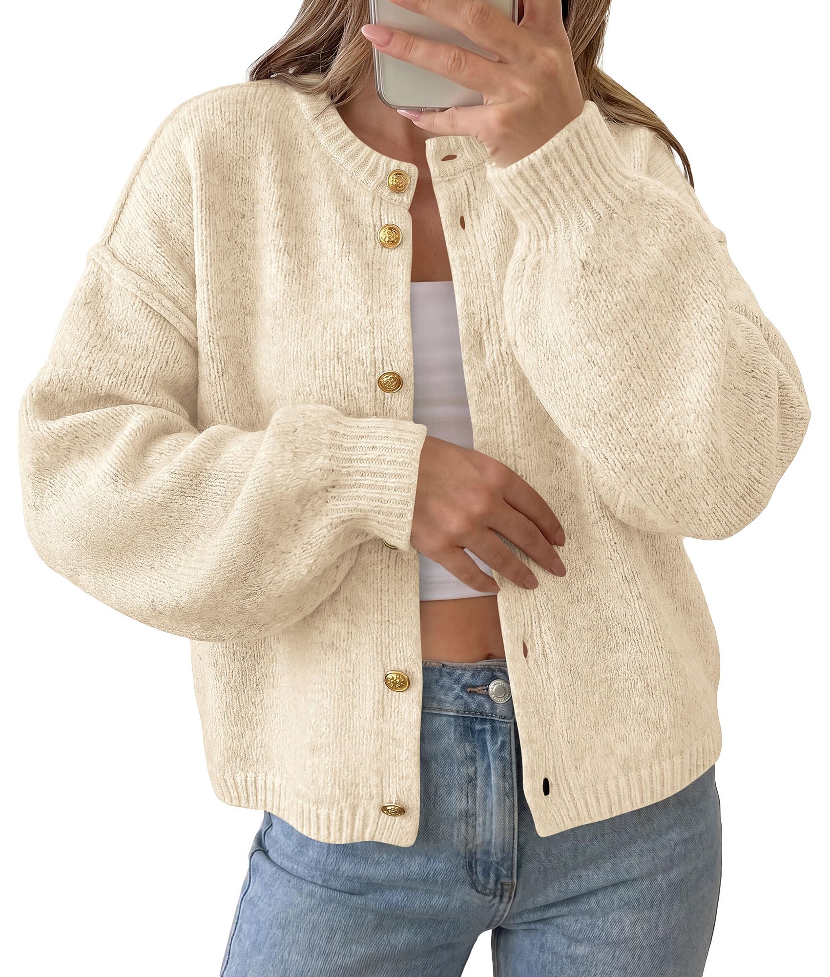 Women's Oversized Cardigan Sweaters Chunky Knit Fall Outfits