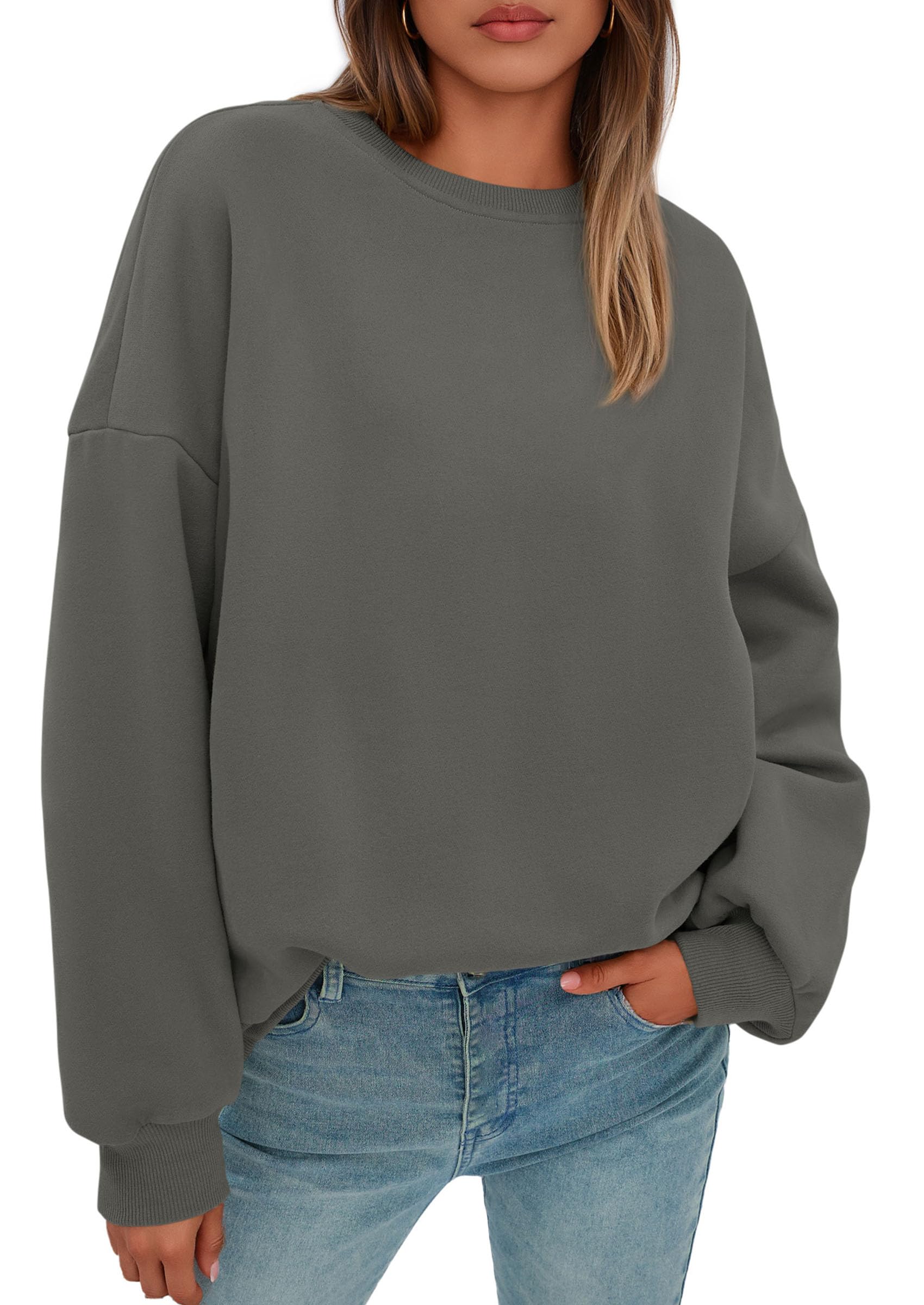 Womens Oversized Crewneck Sweatshirt 2026 Fall Outfits