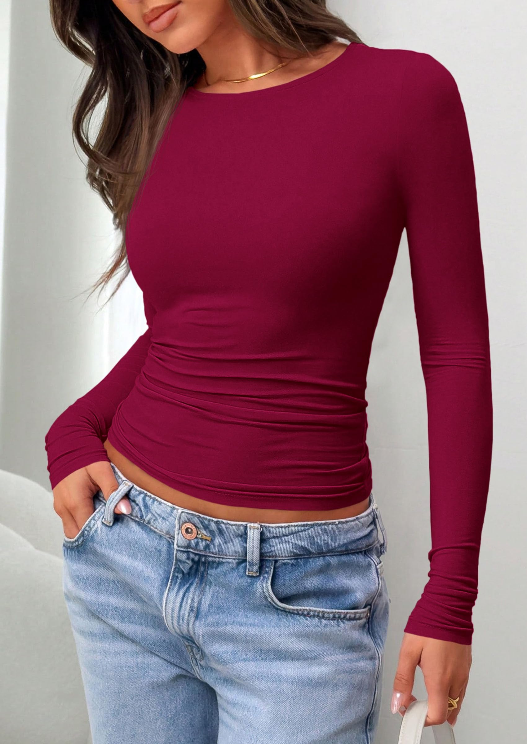 Long Sleeve Shirts for Women Going Out Tops Fall Fashion 2026