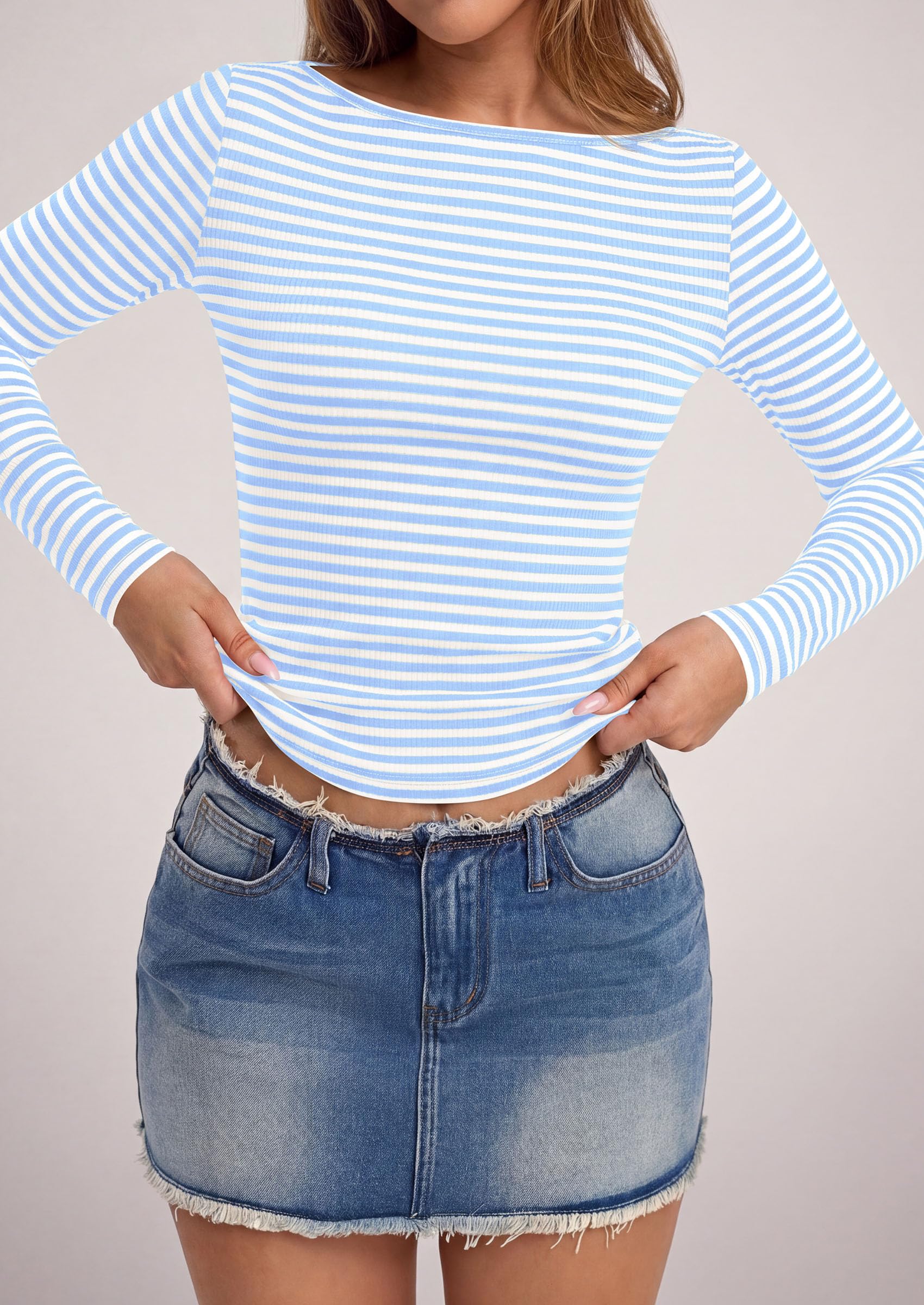 Long Sleeve Striped Shirts for Women