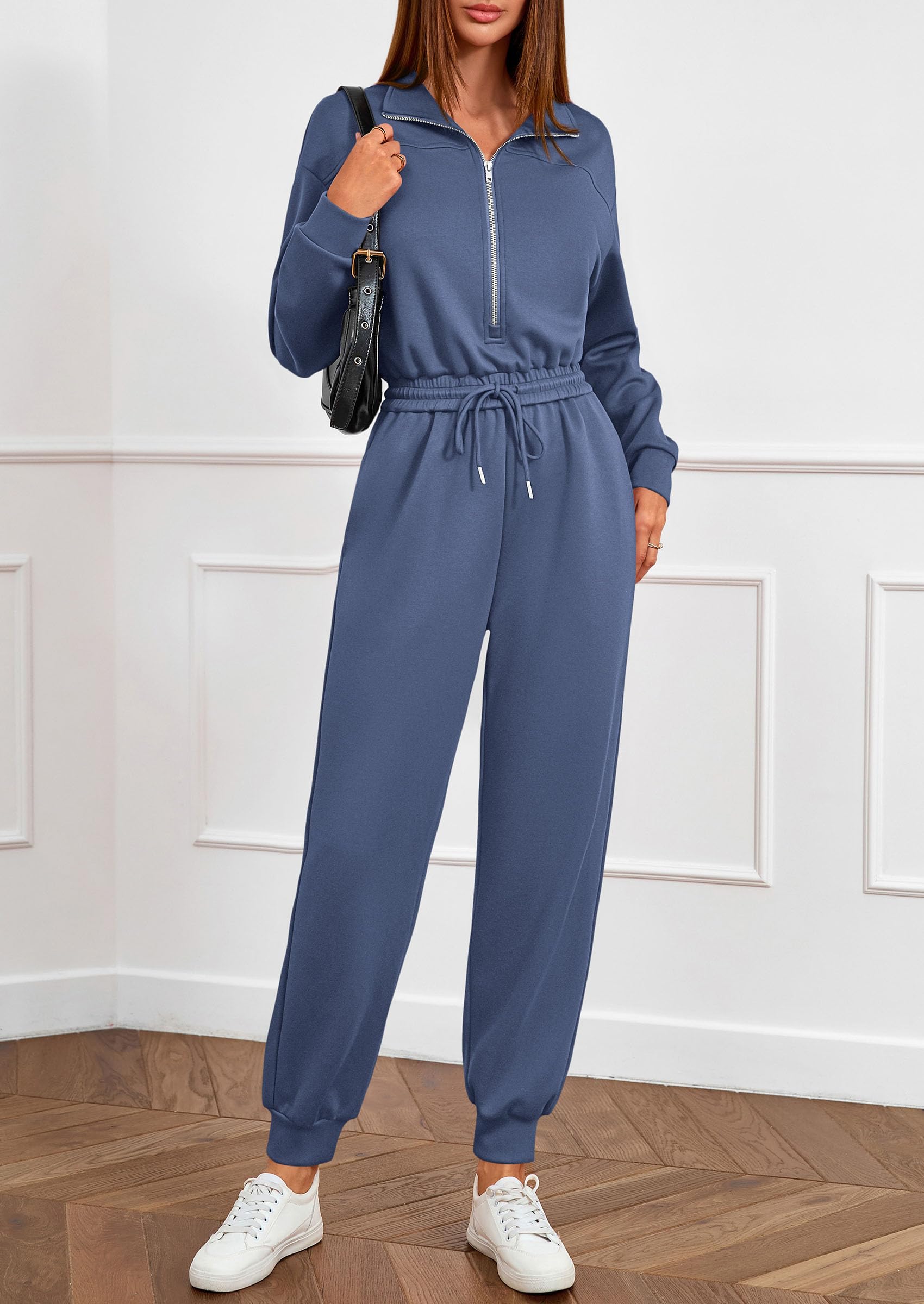 Long Sleeve Jumpsuits for Women Fall One Piece Travel Outfits