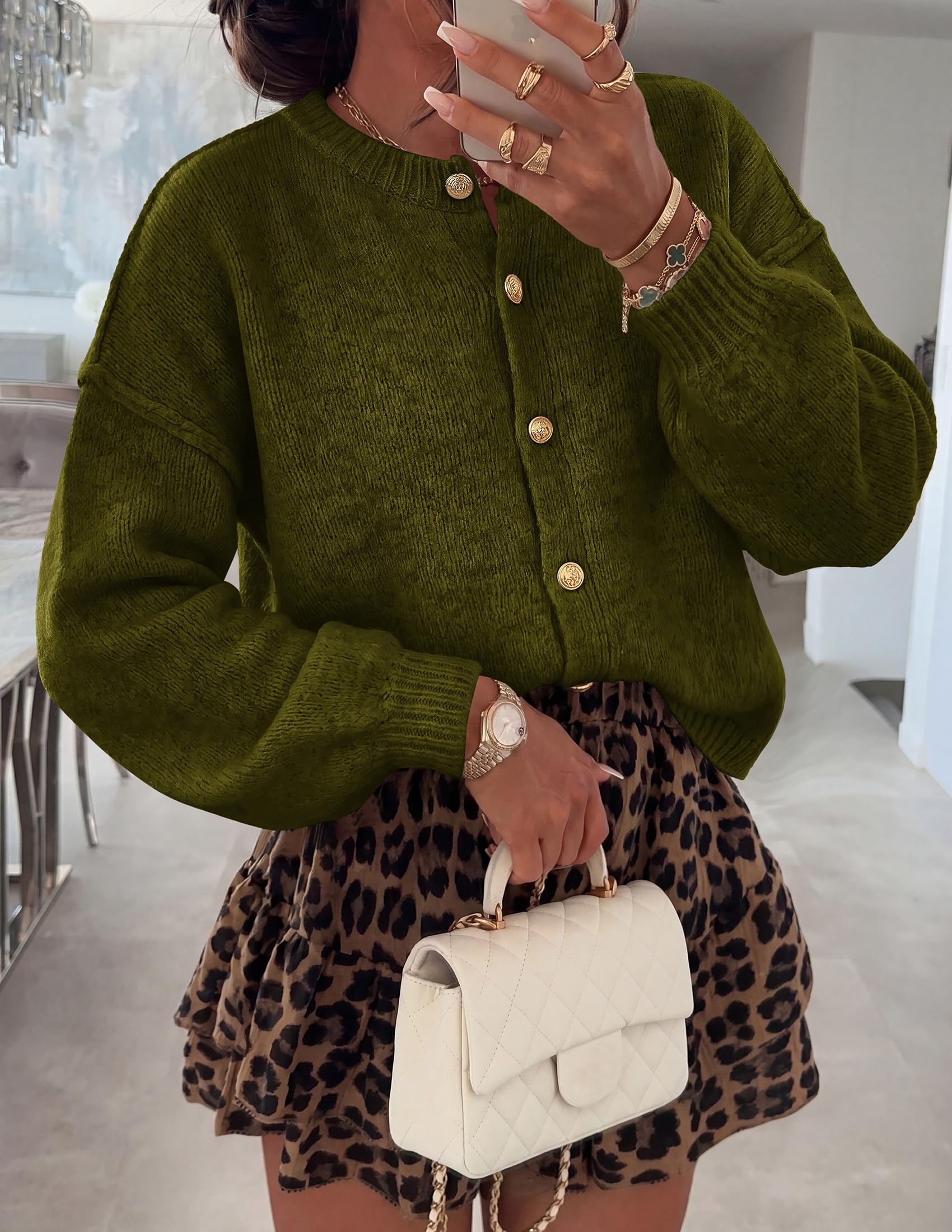 Women's Oversized Cardigan Sweaters Chunky Knit Fall Outfits