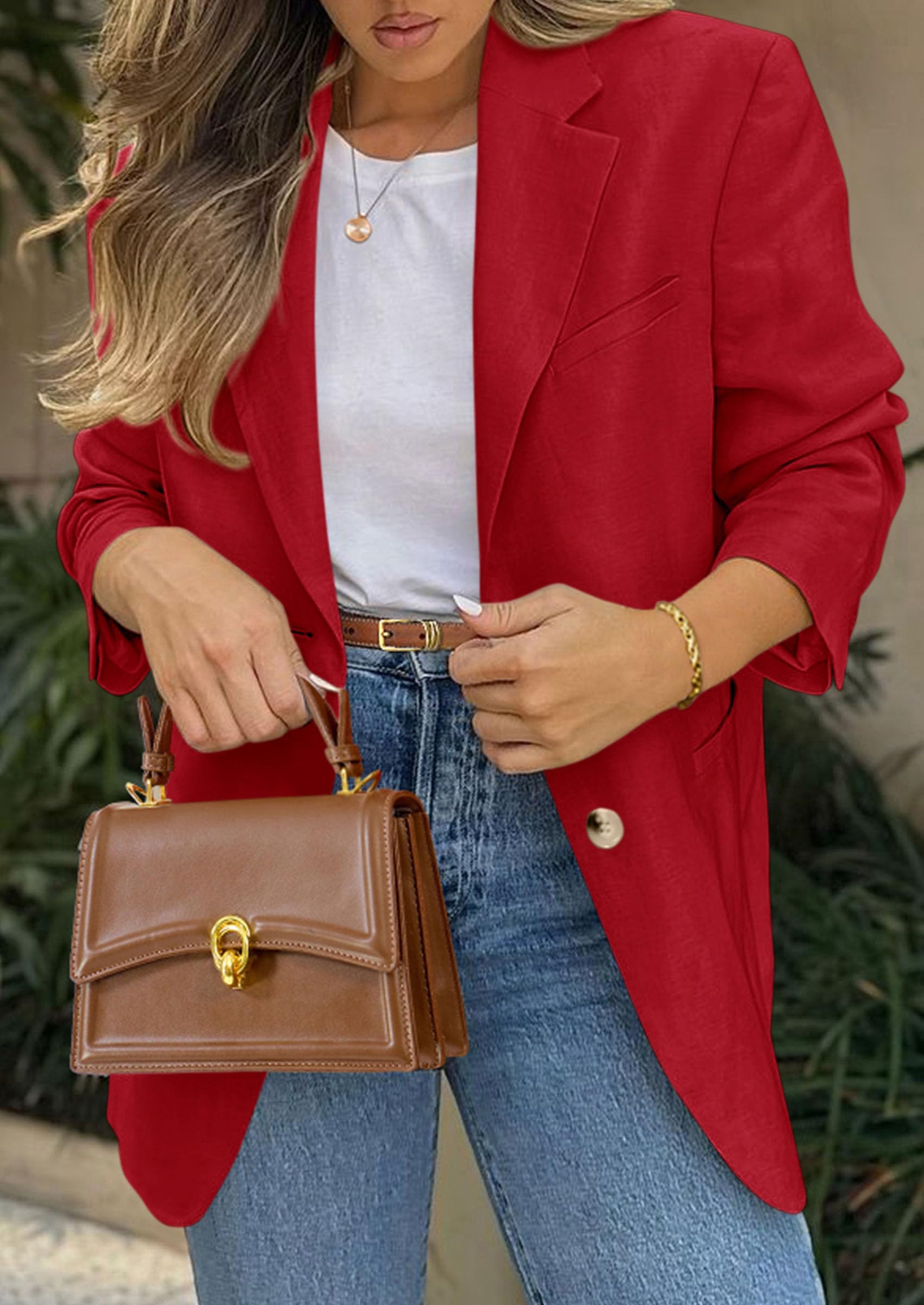 2026 Blazers for Women Business Casual,Red,XS