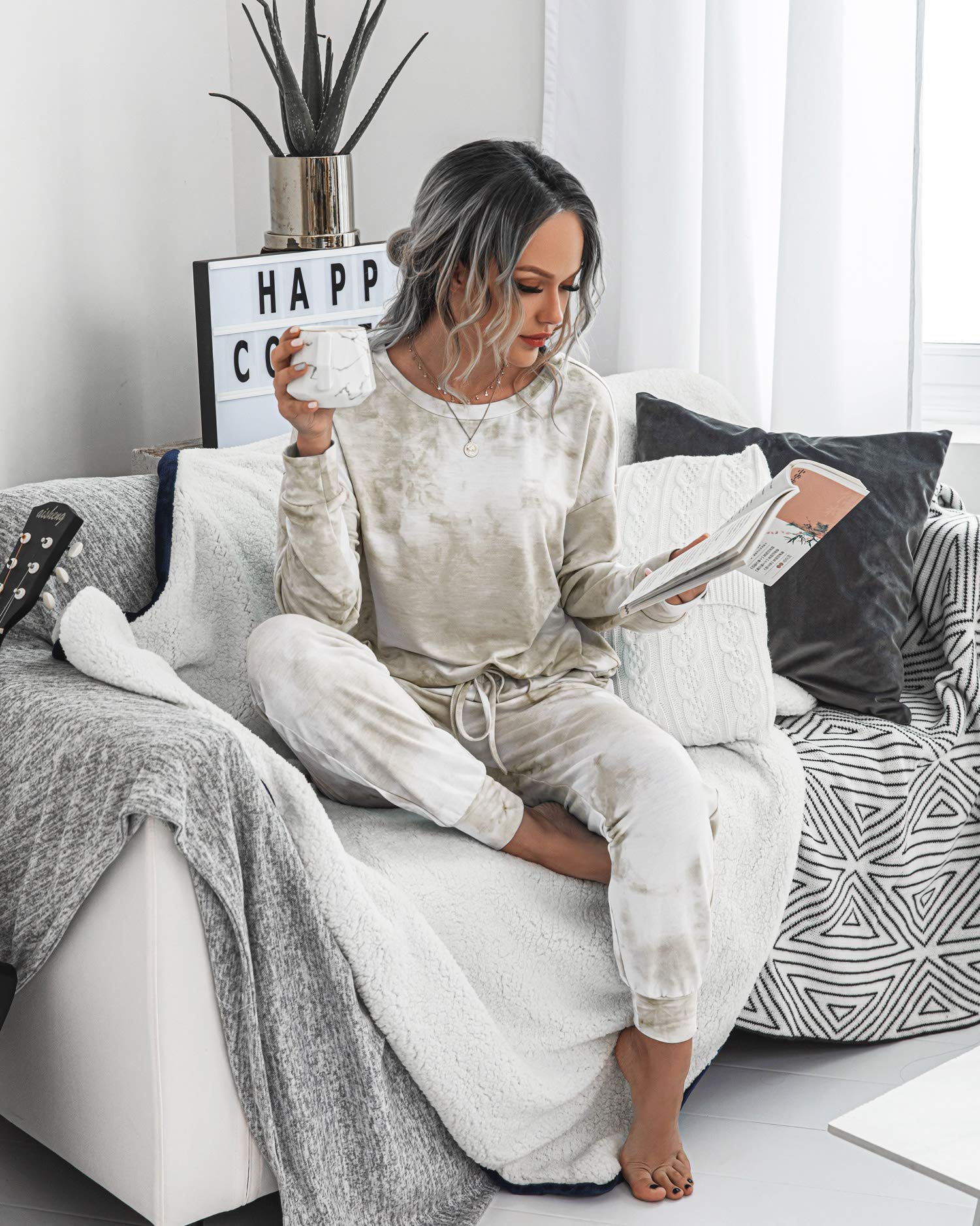 Women's Pajama Sets Casual 2 Piece Fall Matching Lounge Set