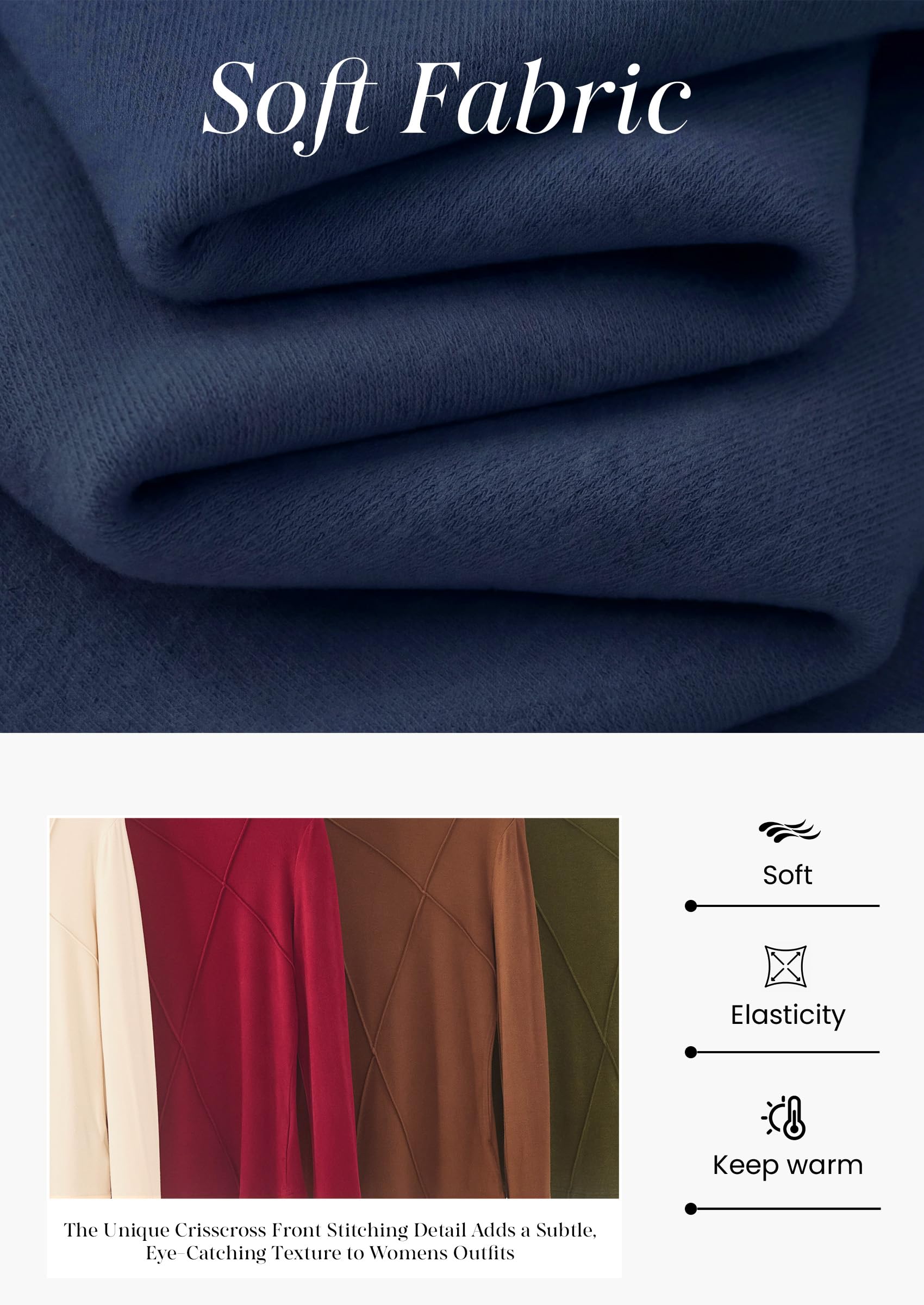 Women's Mock Neck Long Sleeve Shirts Underscrub Fall Tops