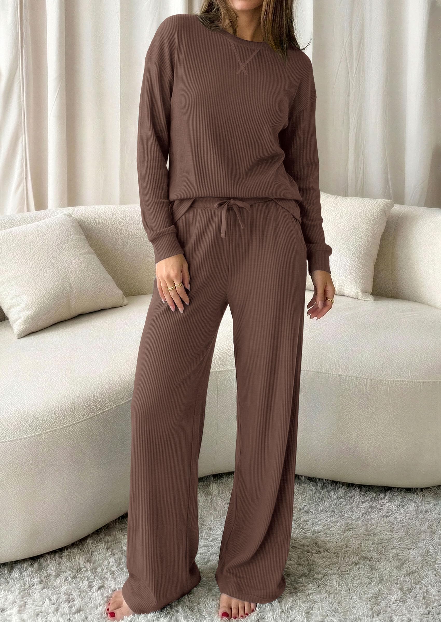 Women Matching Lounge Sets Fall 2 Piece Airport Travel Outfit