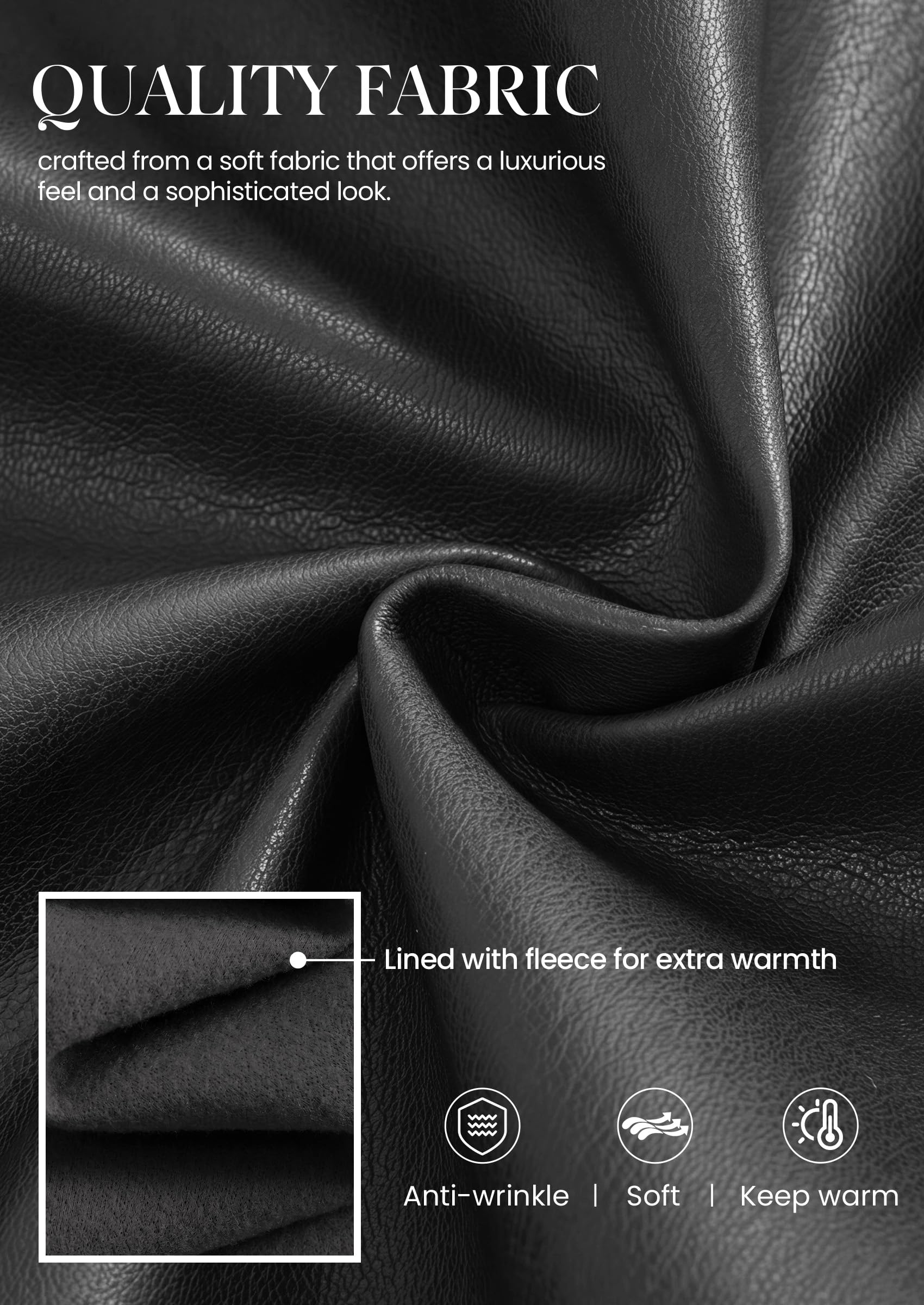 Womens Faux Leather High Waisted Midi Skirt,Black,S