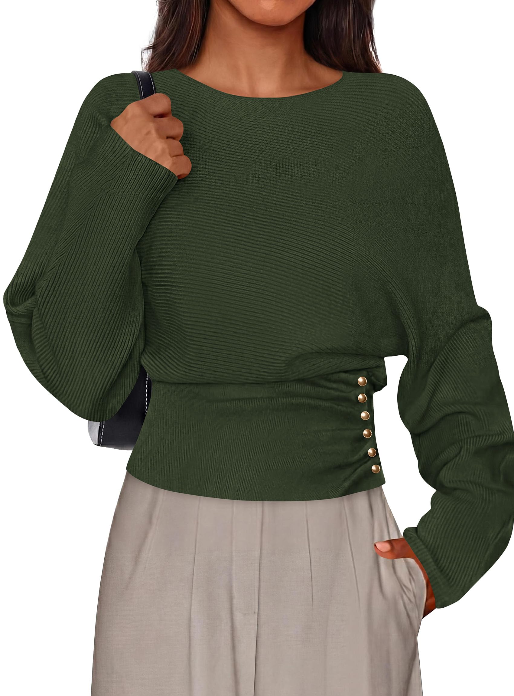 Batwing Sleeve Sweaters For Women Pullover Fall Clothes
