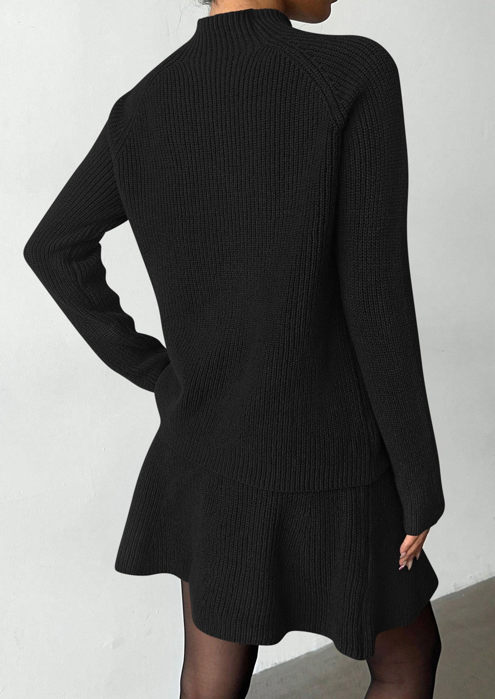 Women's Fall 2 Piece Outfits Matching Sweater Skirt Sets