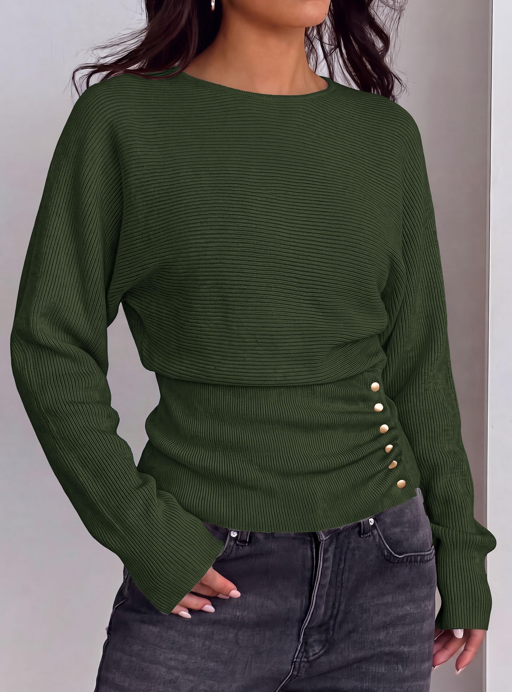 Batwing Sleeve Sweaters For Women Pullover Fall Clothes