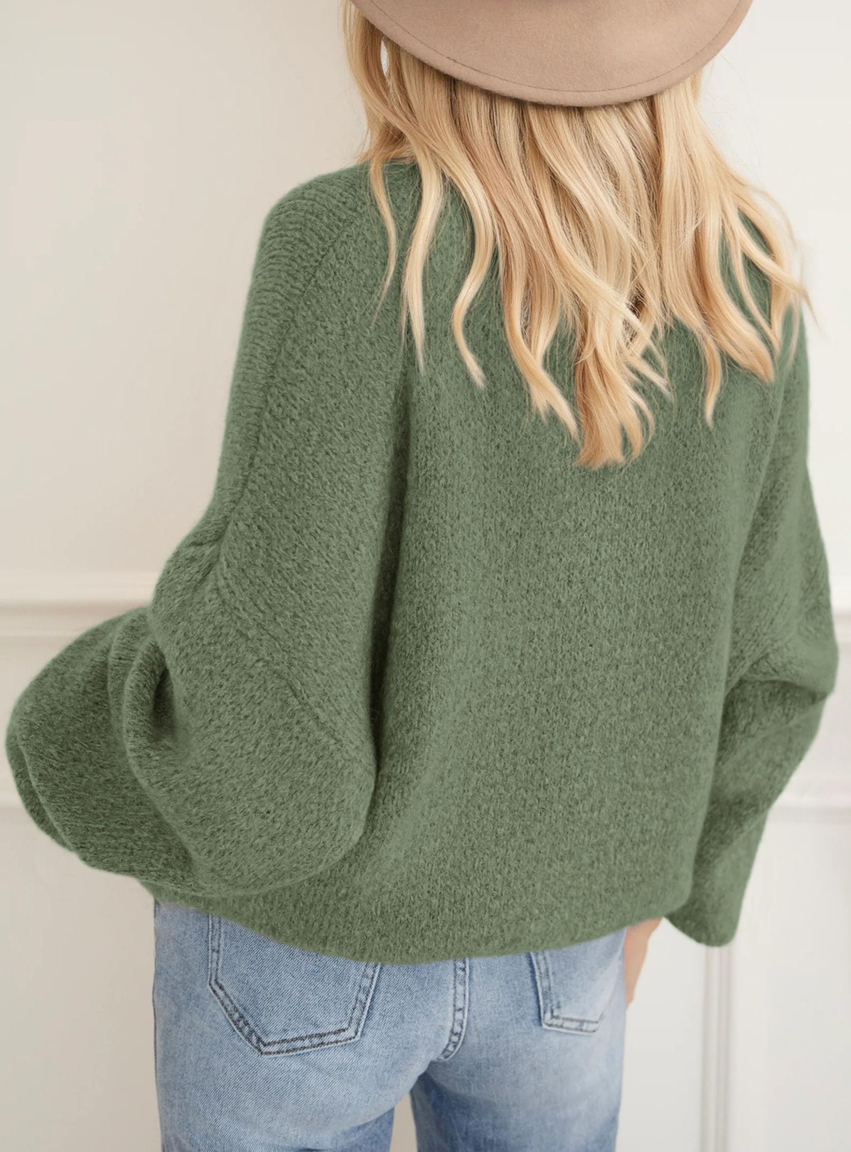 Women's Fall Oversized Holiday Sweaters (Green,S)