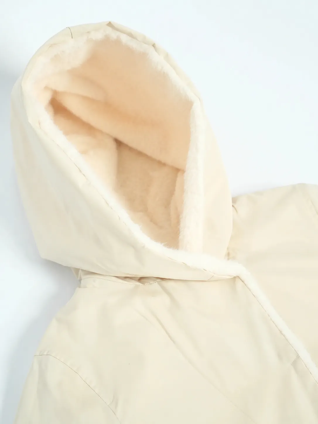 Faux Fur Lined Mid Length Rain Coat