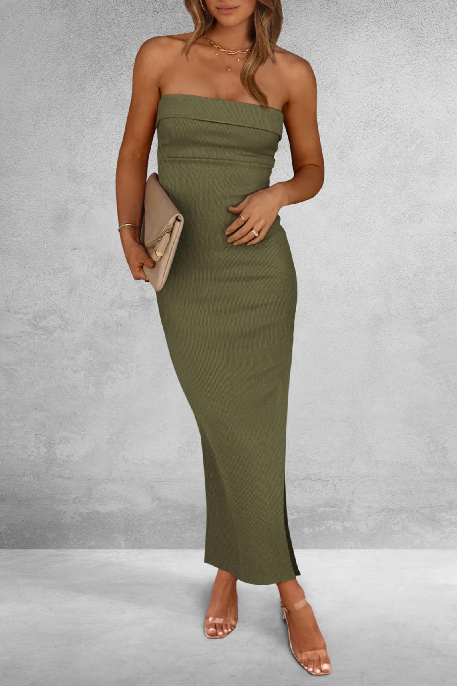 Women's Summer Strapless Cocktail Maxi Dresses