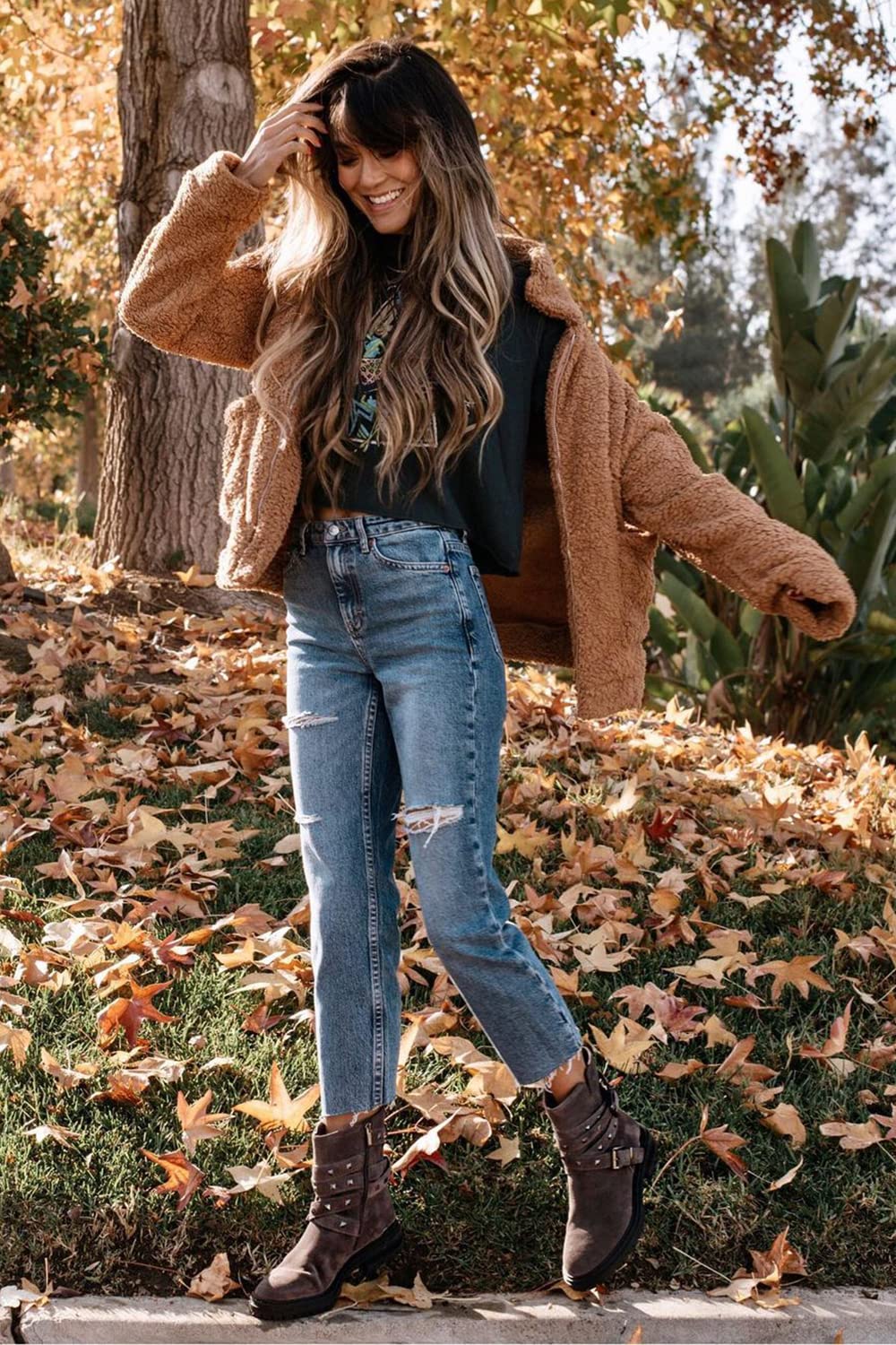 Oversized Sherpa Fleece Jacket Women's Winter Coats Outerwear