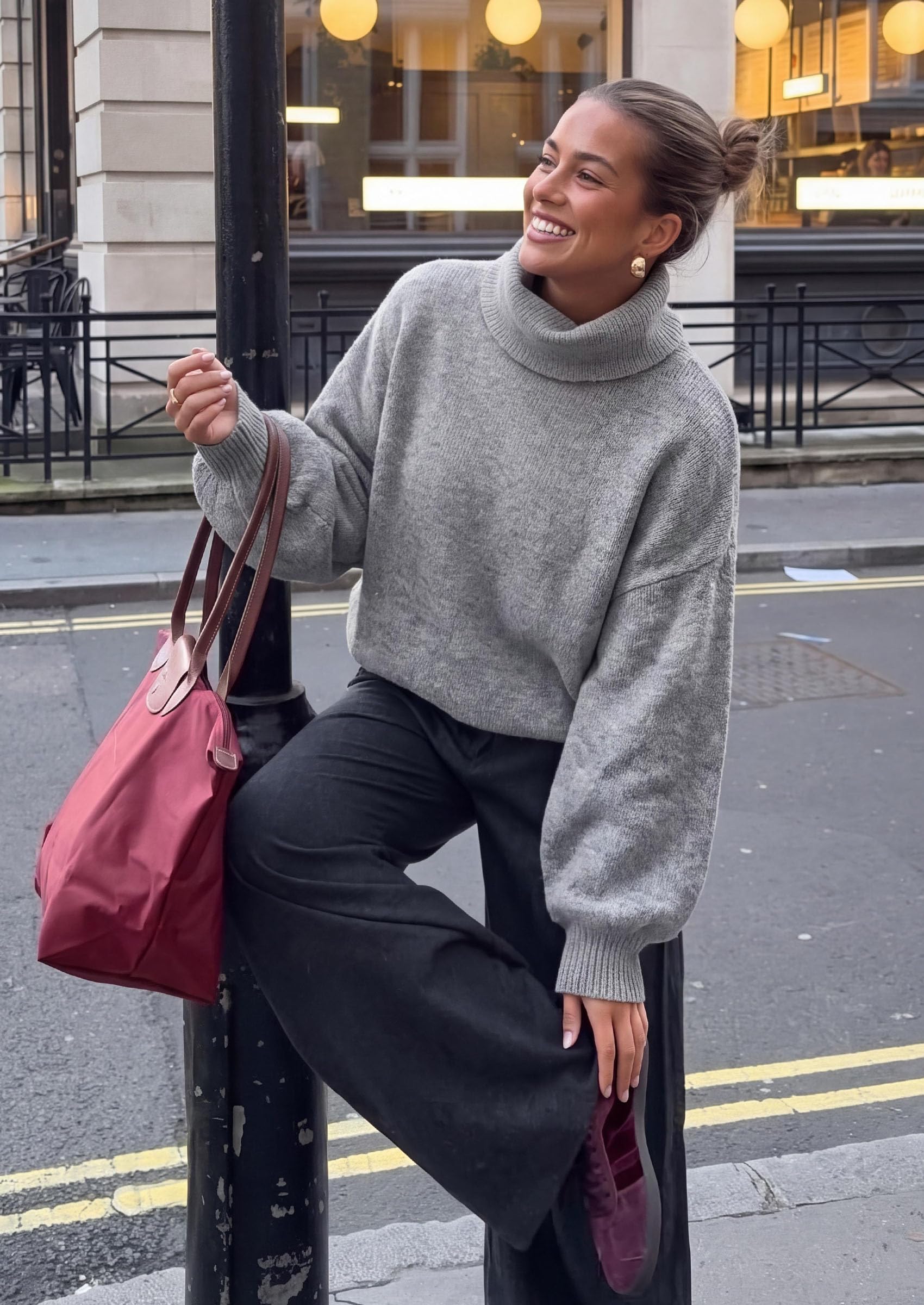 Women's Winter Turtleneck Sweaters Oversized Warm Pullover