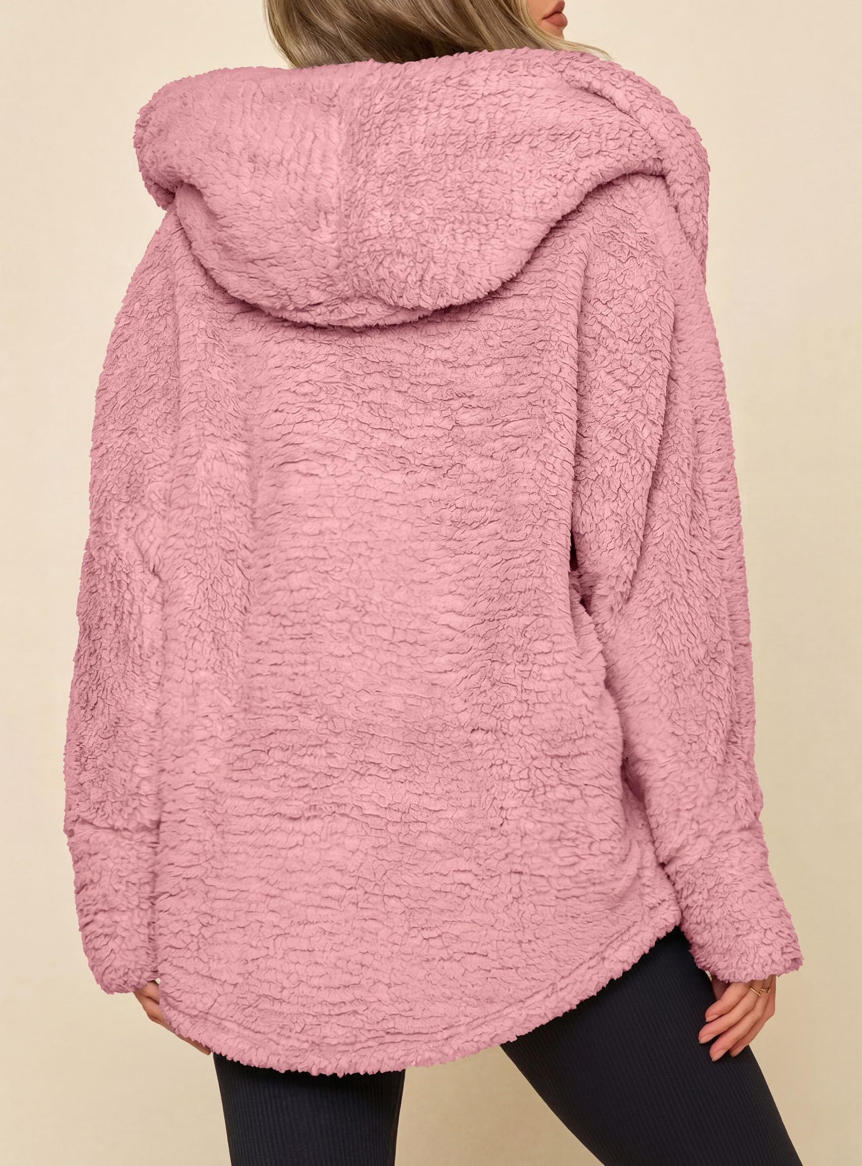 Women's Winter Warm Coats Hooded Faux Fur Sherpa Jacket