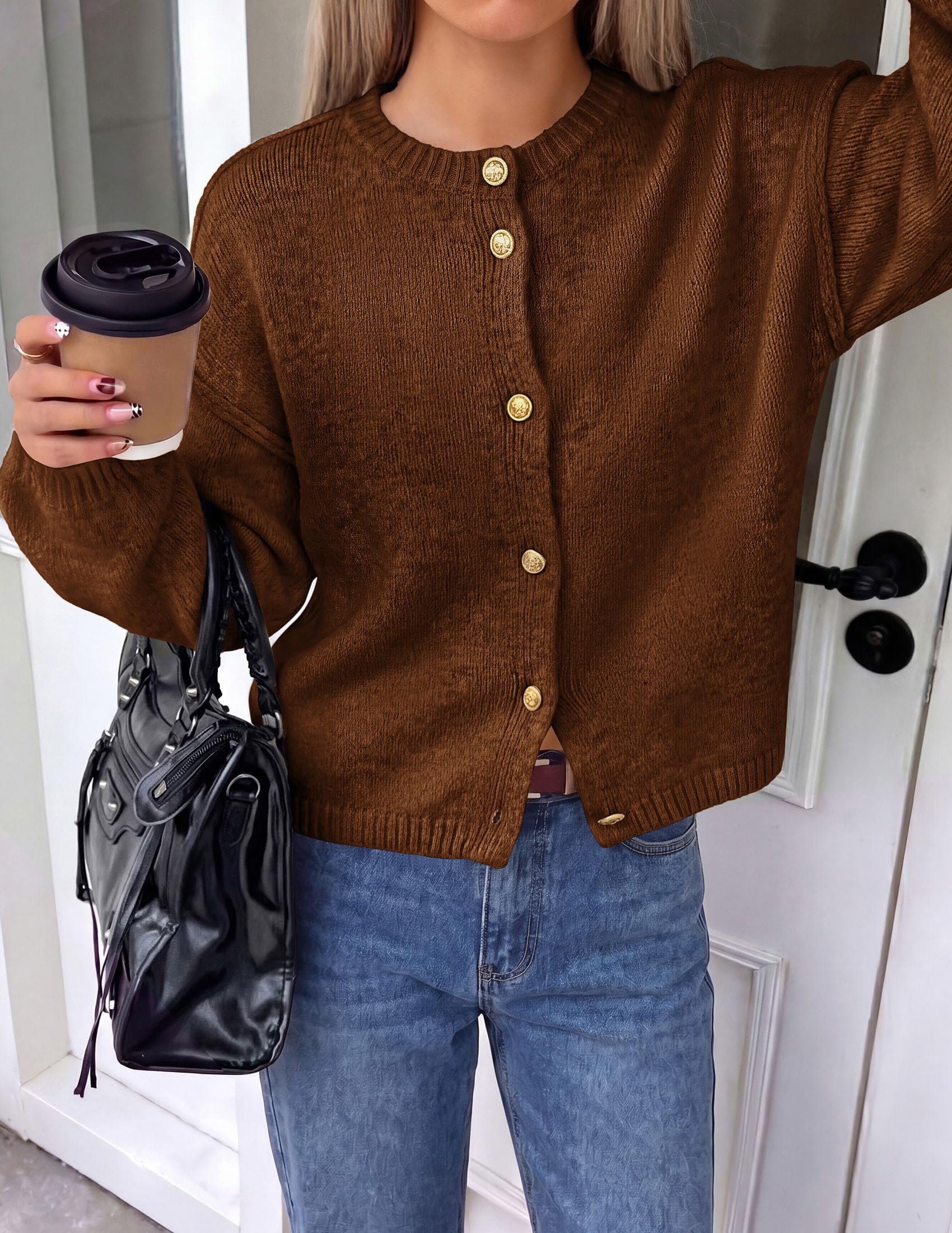 Women's Oversized Cardigan Sweaters Chunky Knit Fall Outfits