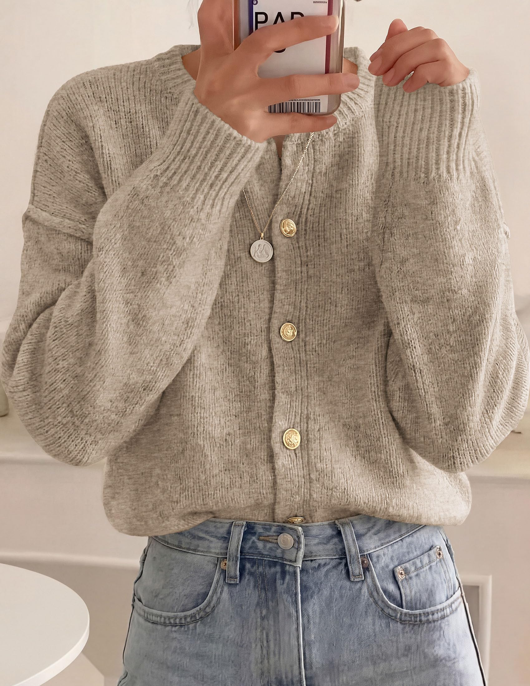 Women's Oversized Cardigan Sweaters Chunky Knit Fall Outfits