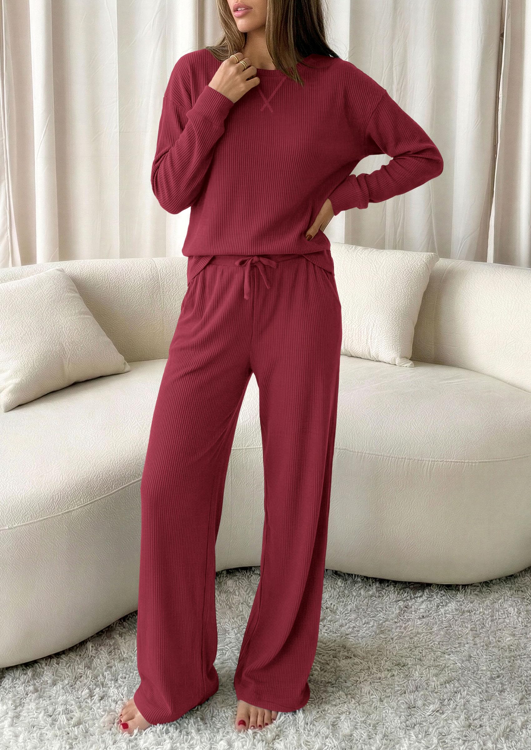 Women Matching Lounge Sets Fall 2 Piece Airport Travel Outfit