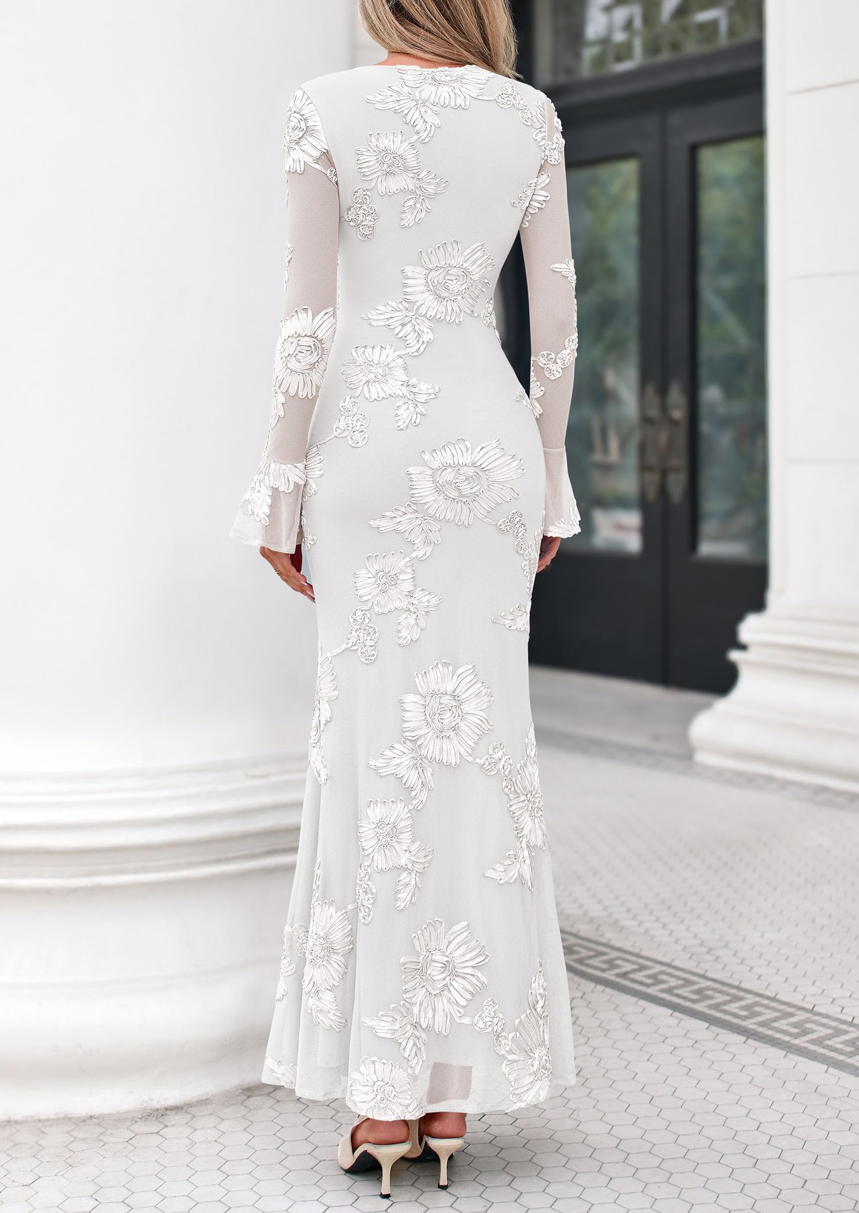 Women's Formal Floral Maxi Bodycon Wedding Guest Dresses 2026