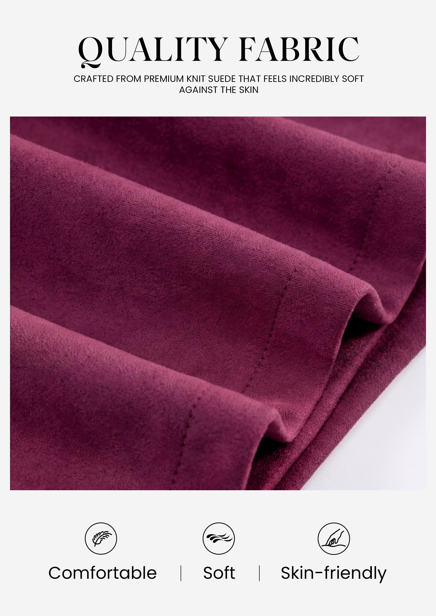 Womens High Waisted Mini Skirts Fall Faux Suede Wrap Skort