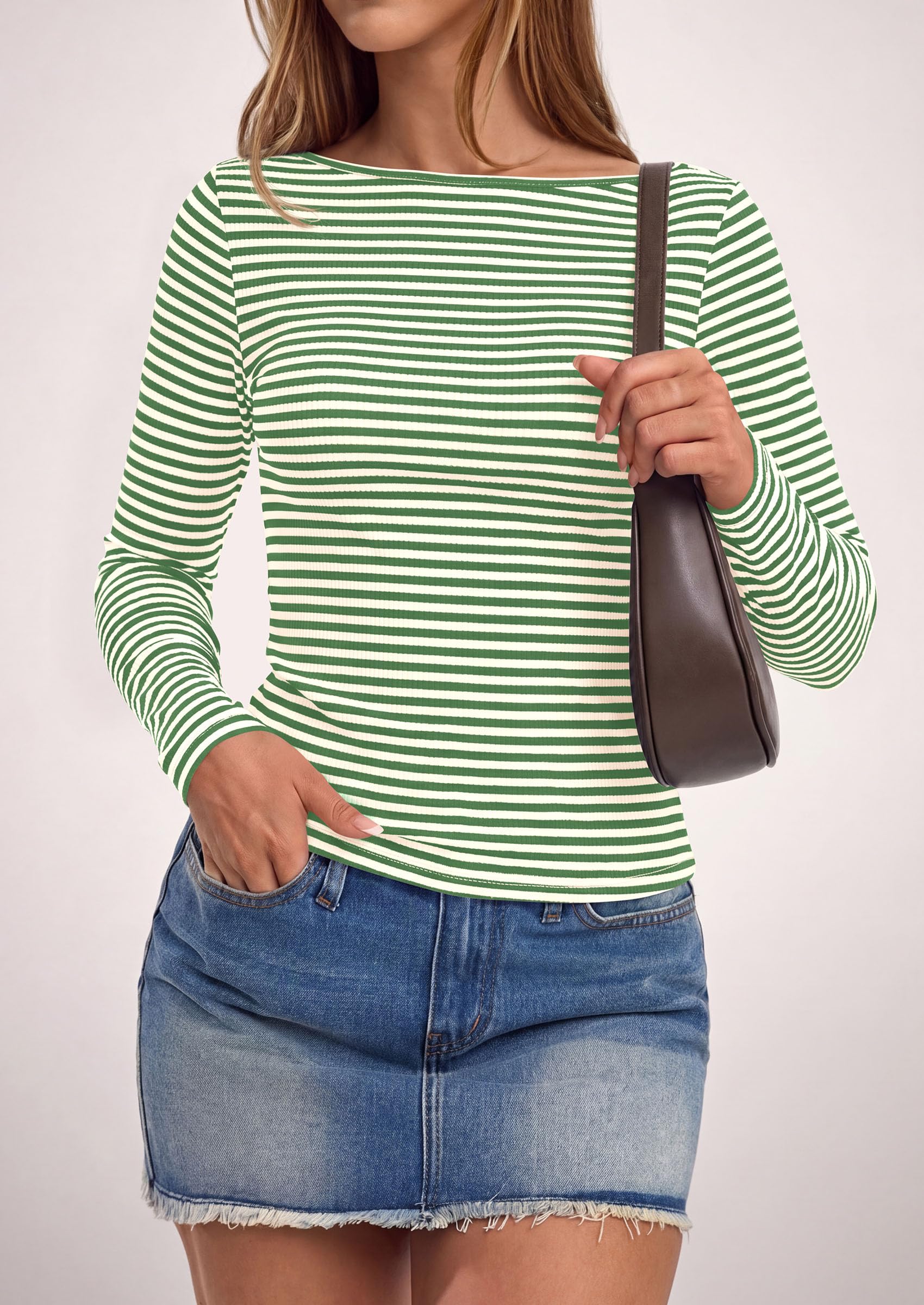 Long Sleeve Striped Shirts for Women