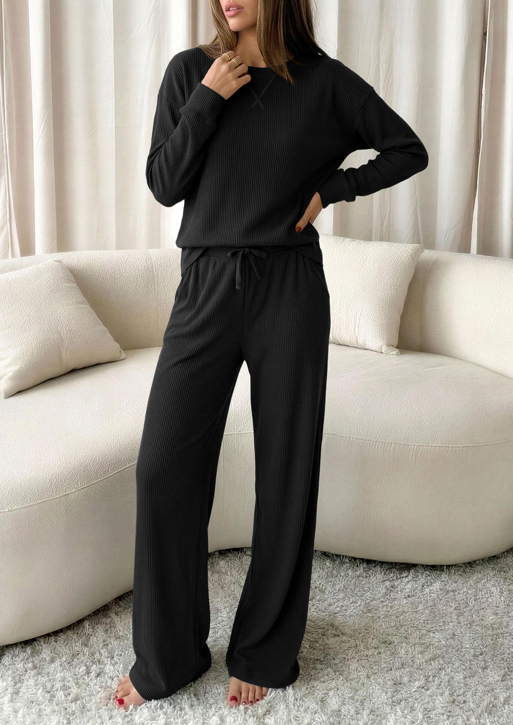Women Matching Lounge Sets Fall 2 Piece Airport Travel Outfit