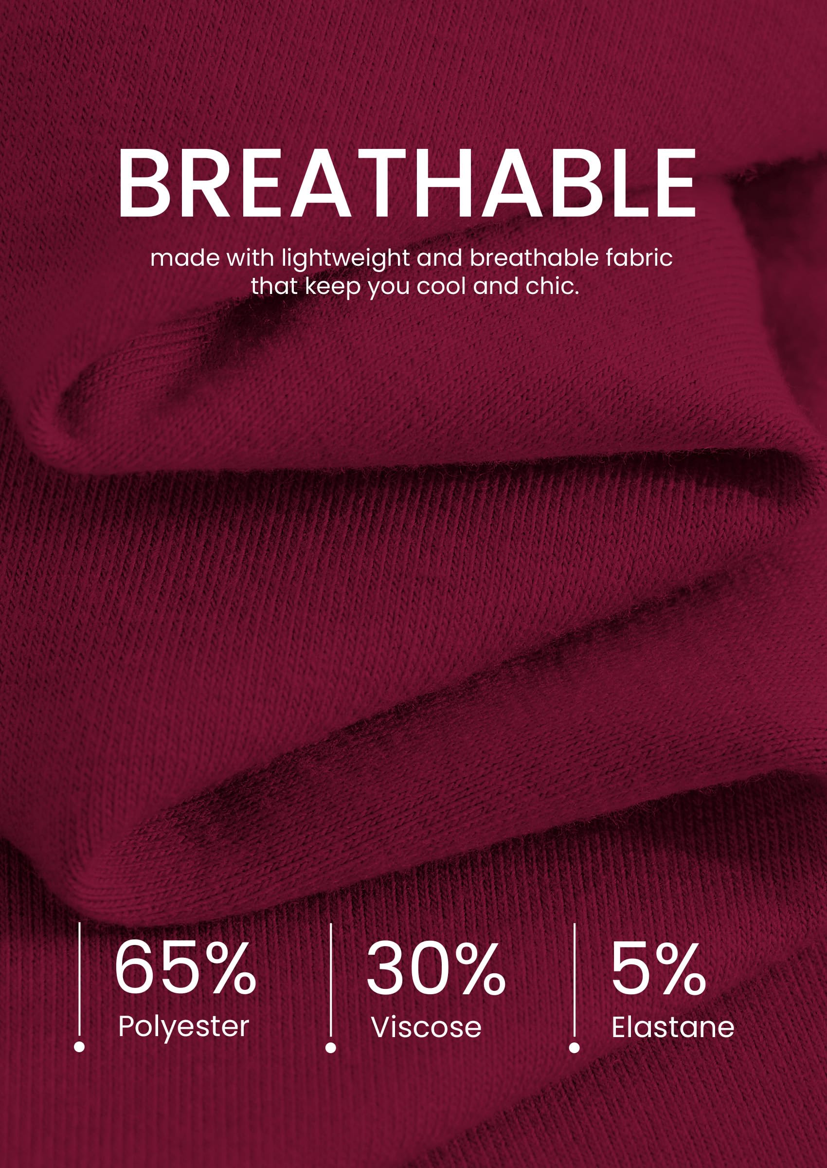 Women's Summer Short Sleeve Tops Casual Blouses,Burgundy,S